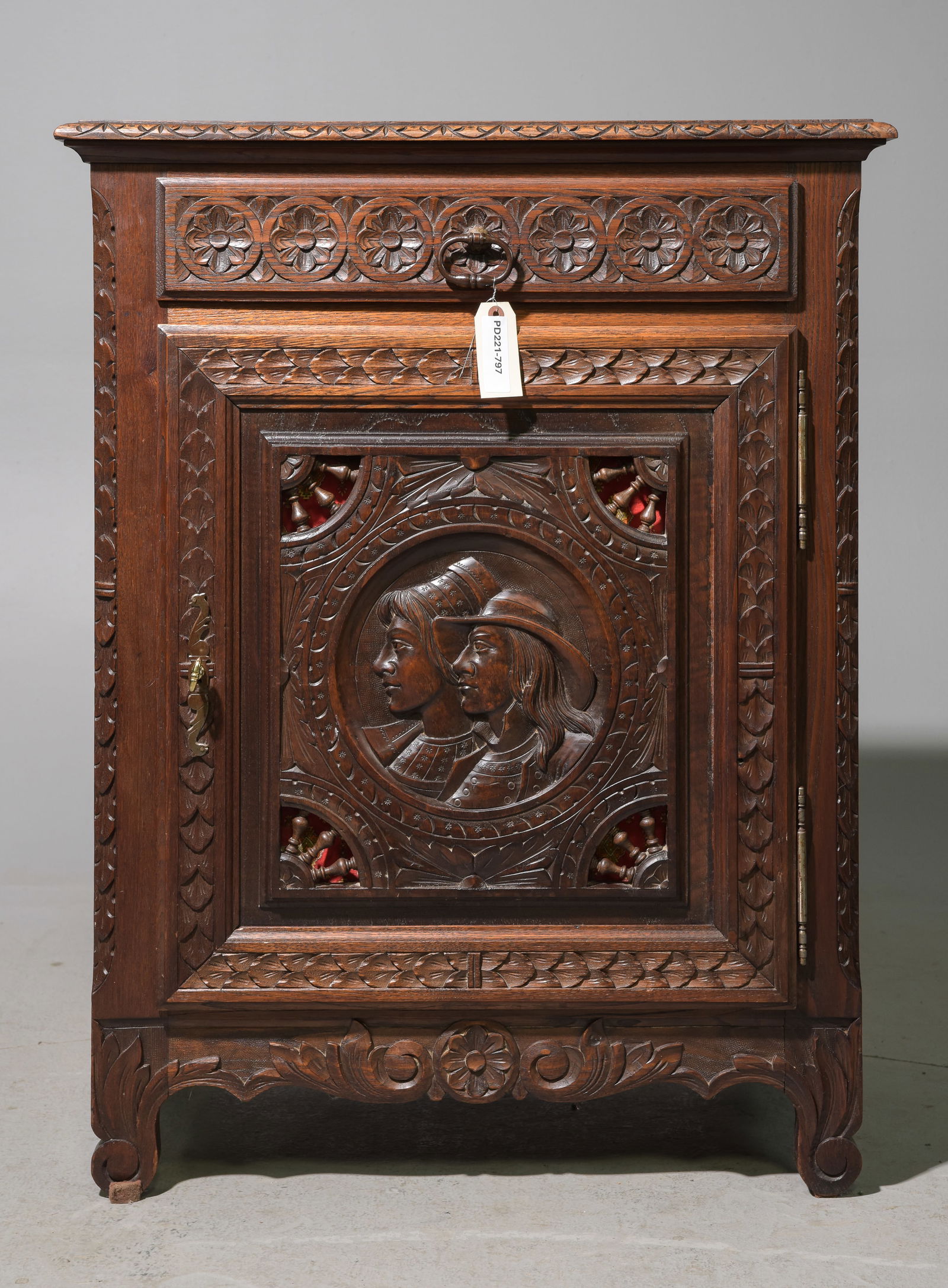 Breton Style Carved Oak Jam Cupboard / Cabinet (1 of 6)