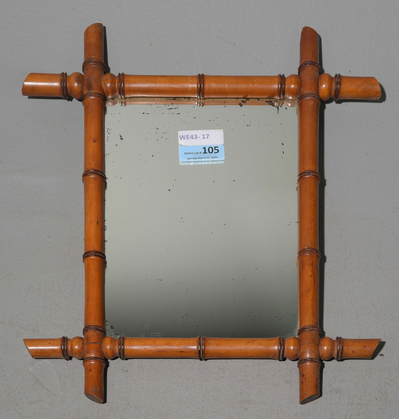 Faux Bamboo Small Framed Mirror #1 (1 of 4)