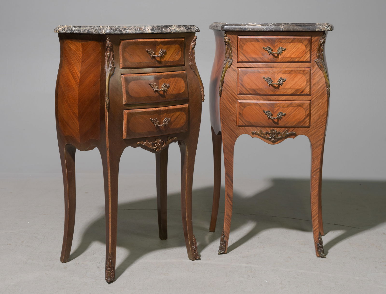 Pair of French Marble Top Occasional Chests (1 of 4)