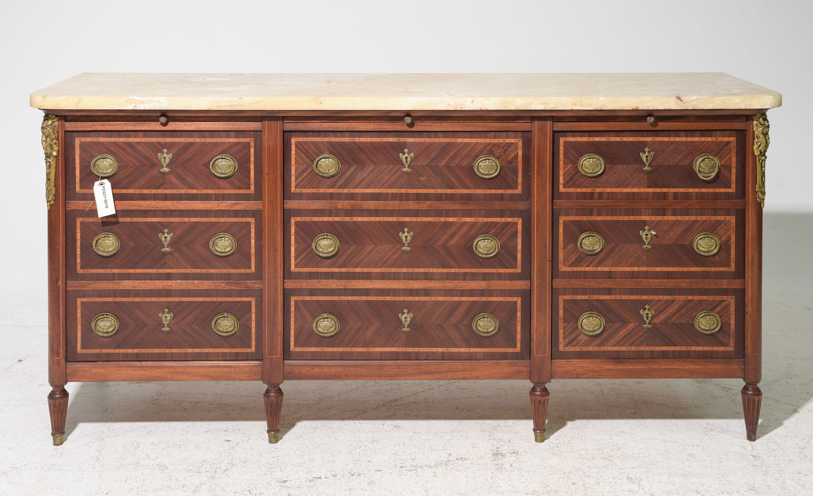 Louis XVI Style Three Faux Drawer Door Credenza (1 of 6)