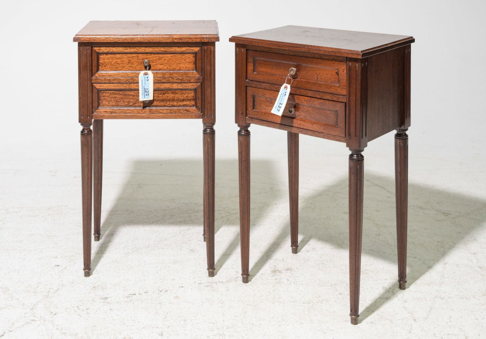 Pair of Louis XVI Style Two Drawer Chests / Nightstands (1 of 4)