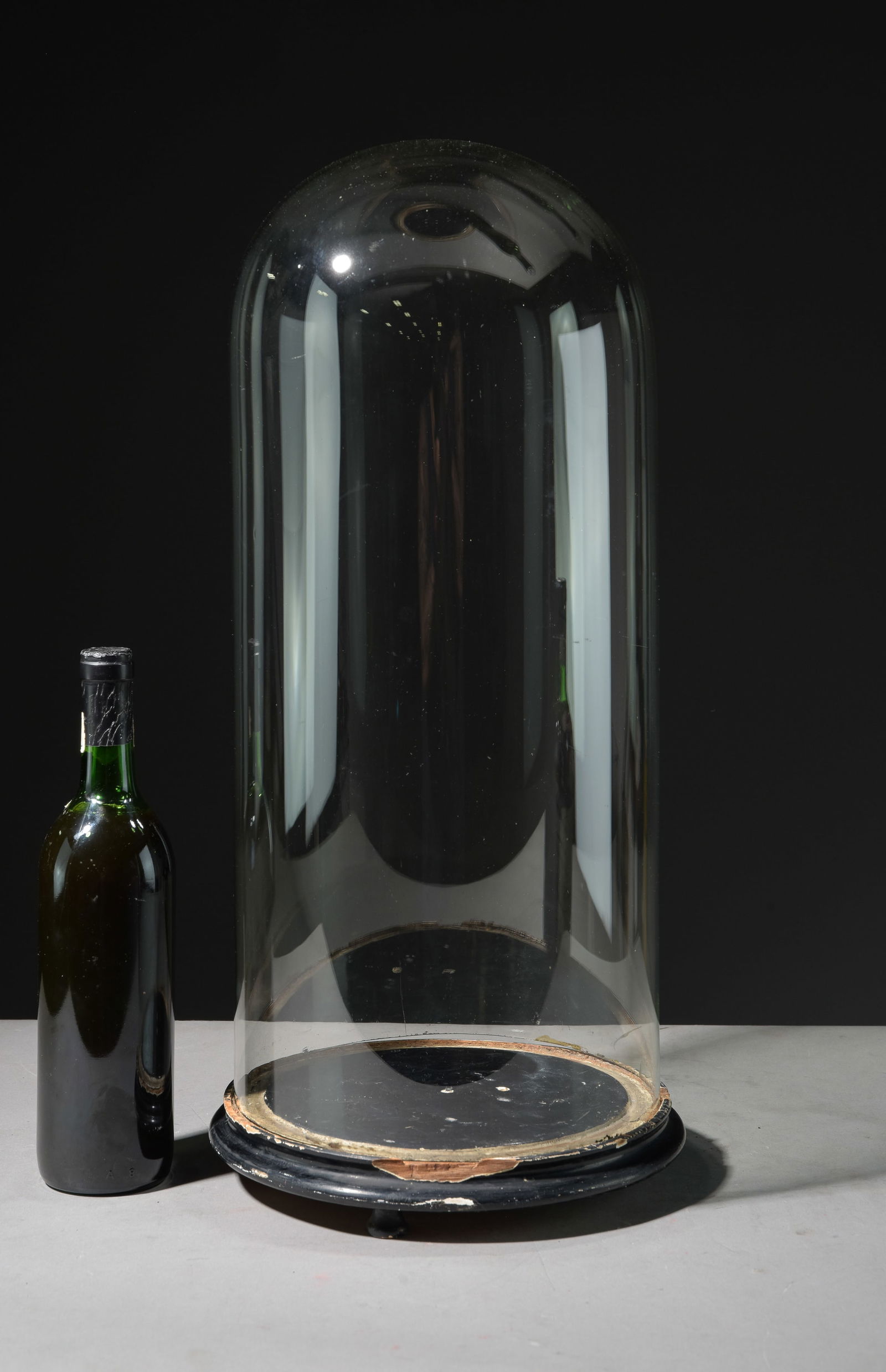 Large Glass Dome / Cloche with Wood Base #2 (1 of 4)