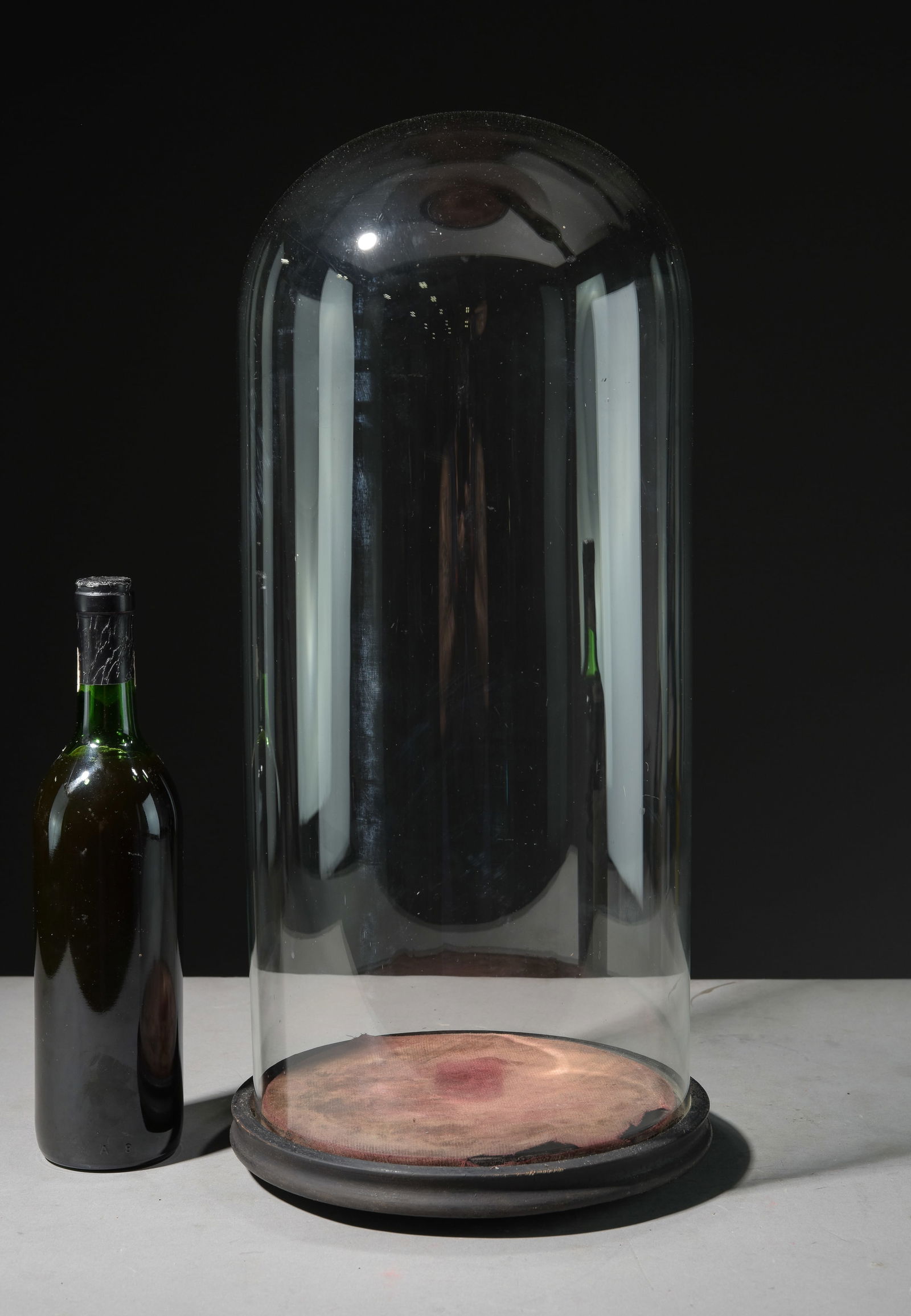 Large Glass Dome / Cloche with Wood Base #3 (1 of 3)