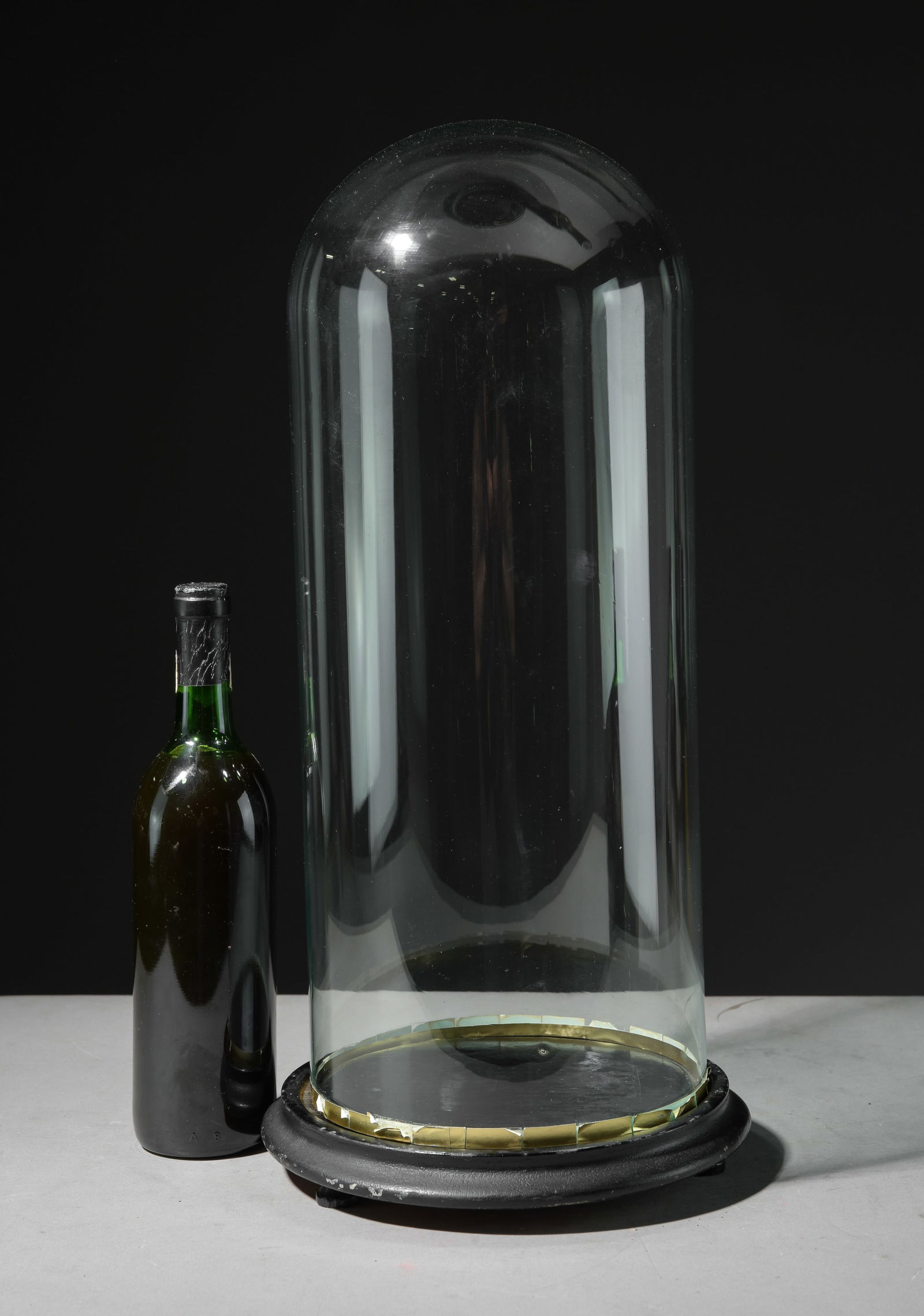 Large Glass Dome / Cloche with Wood Base #4 (1 of 3)