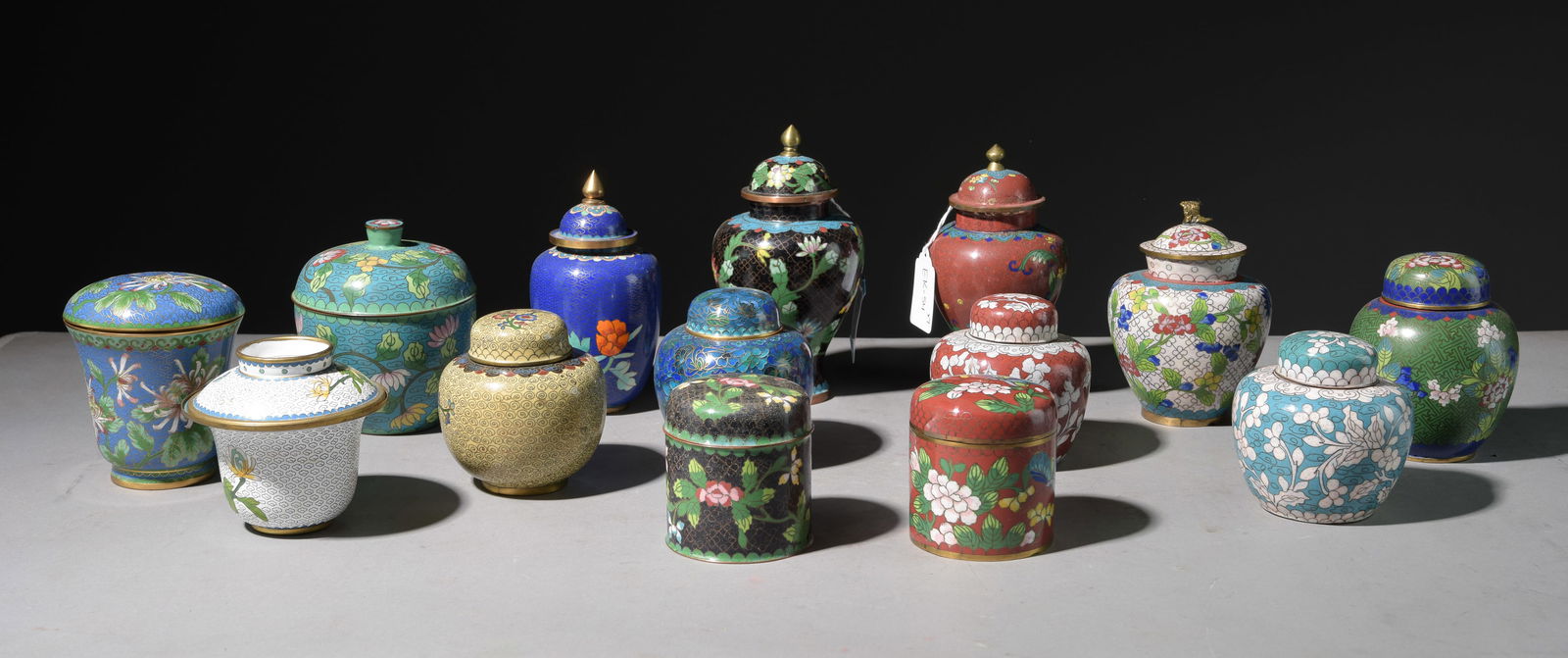 14pcs Vintage Chinese Cloisonne Vases & Jars (1 of 8)