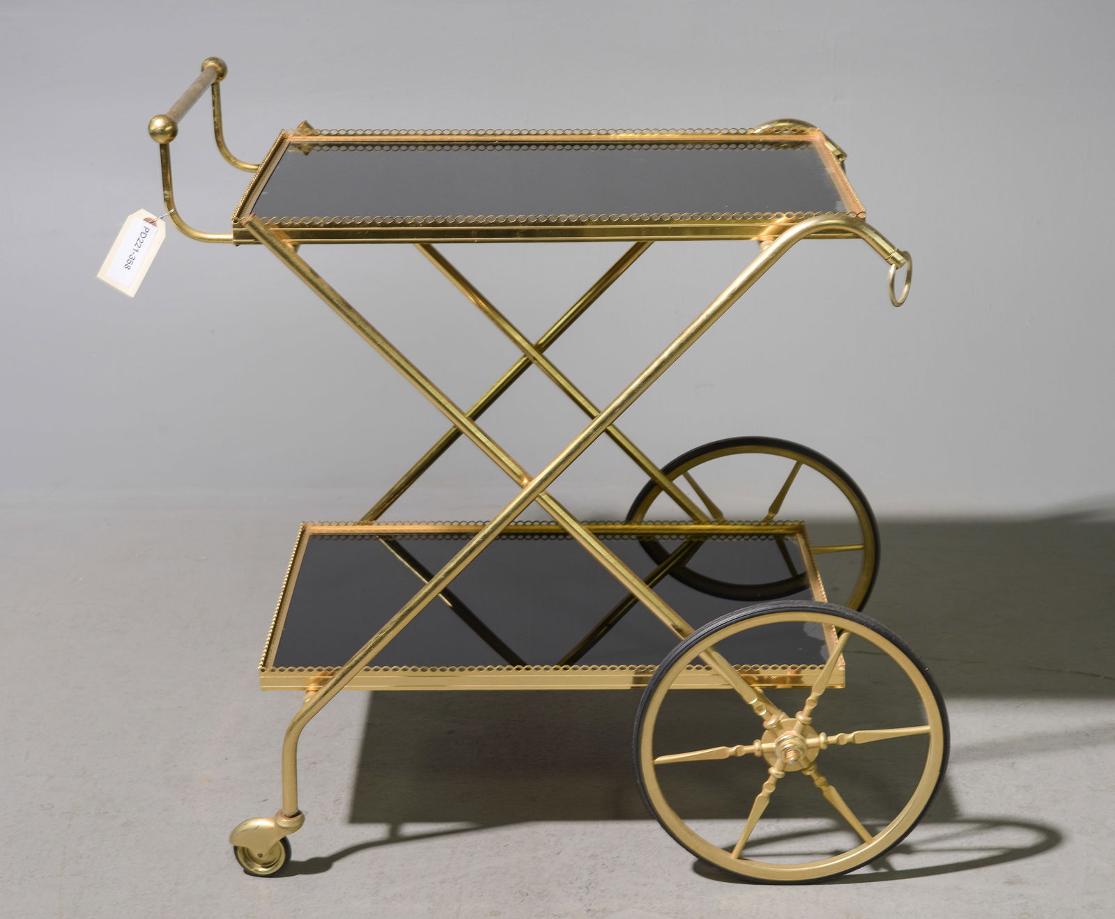 French Brass Finished Two Tier Trolley / Cart (1 of 4)