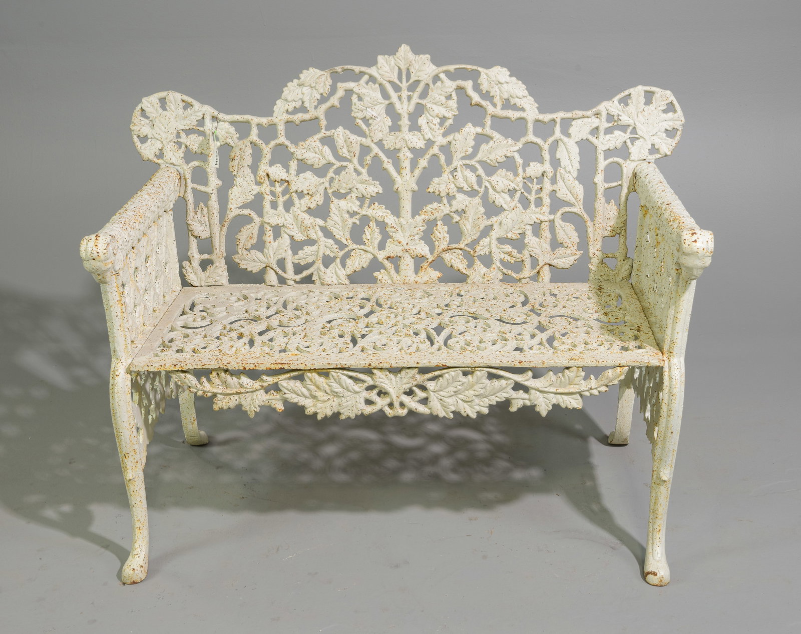 Continental Style Painted Cast Iron Garden Bench #2 (1 of 5)