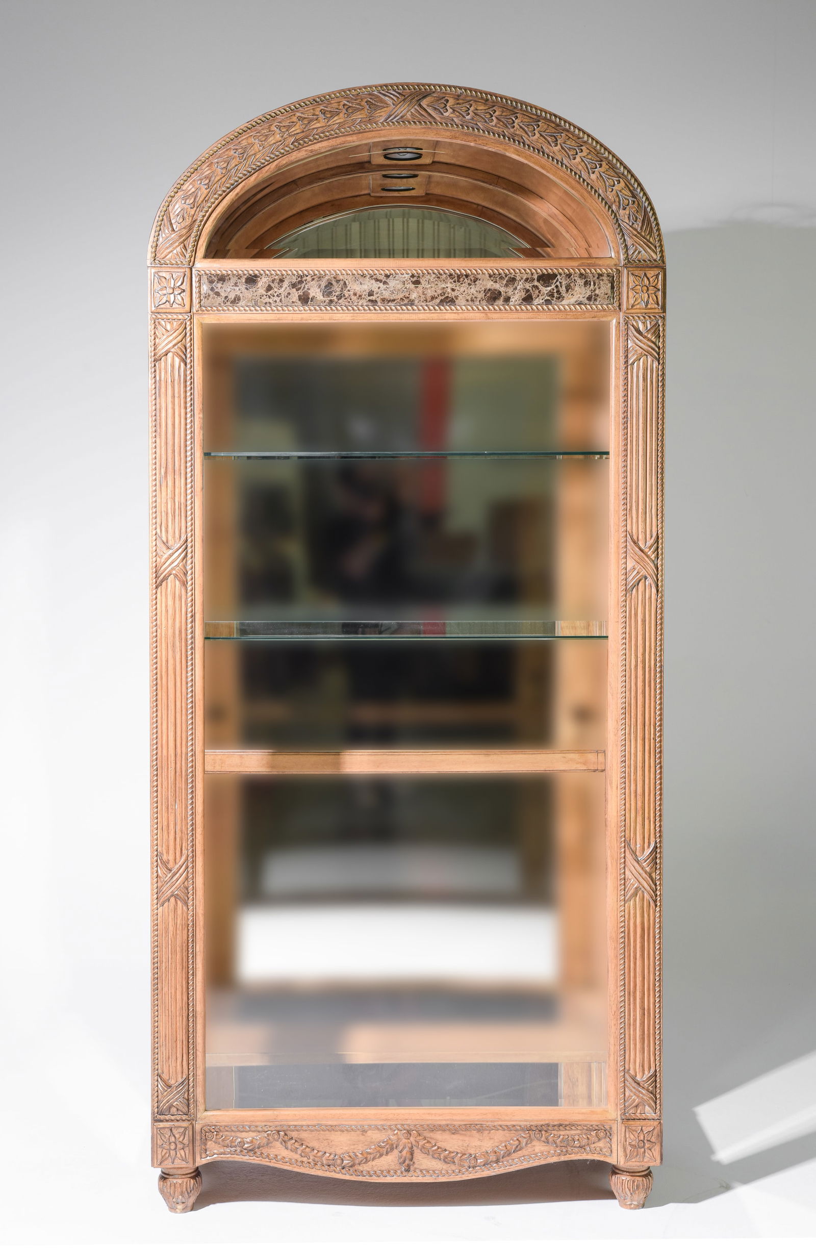 Italian Style Arch Top Mirror Back Showcase #1 (1 of 7)