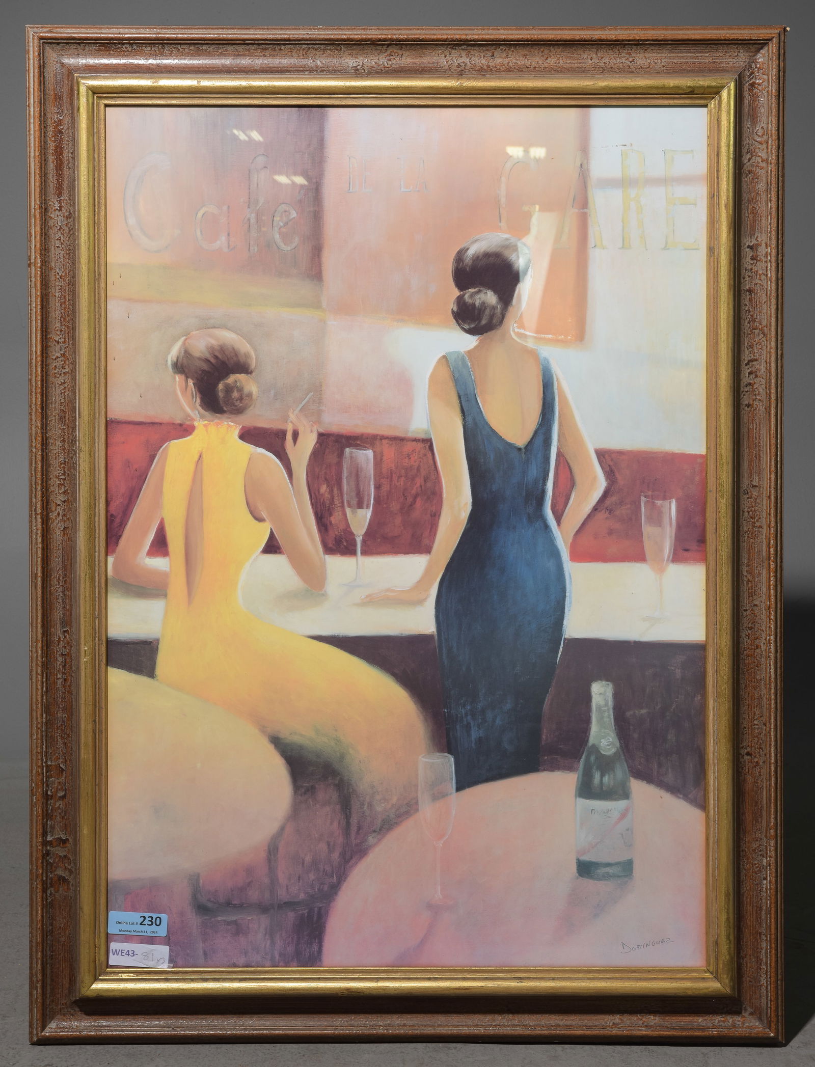 Gold Framed Print - Woman at French Bistro (1 of 4)