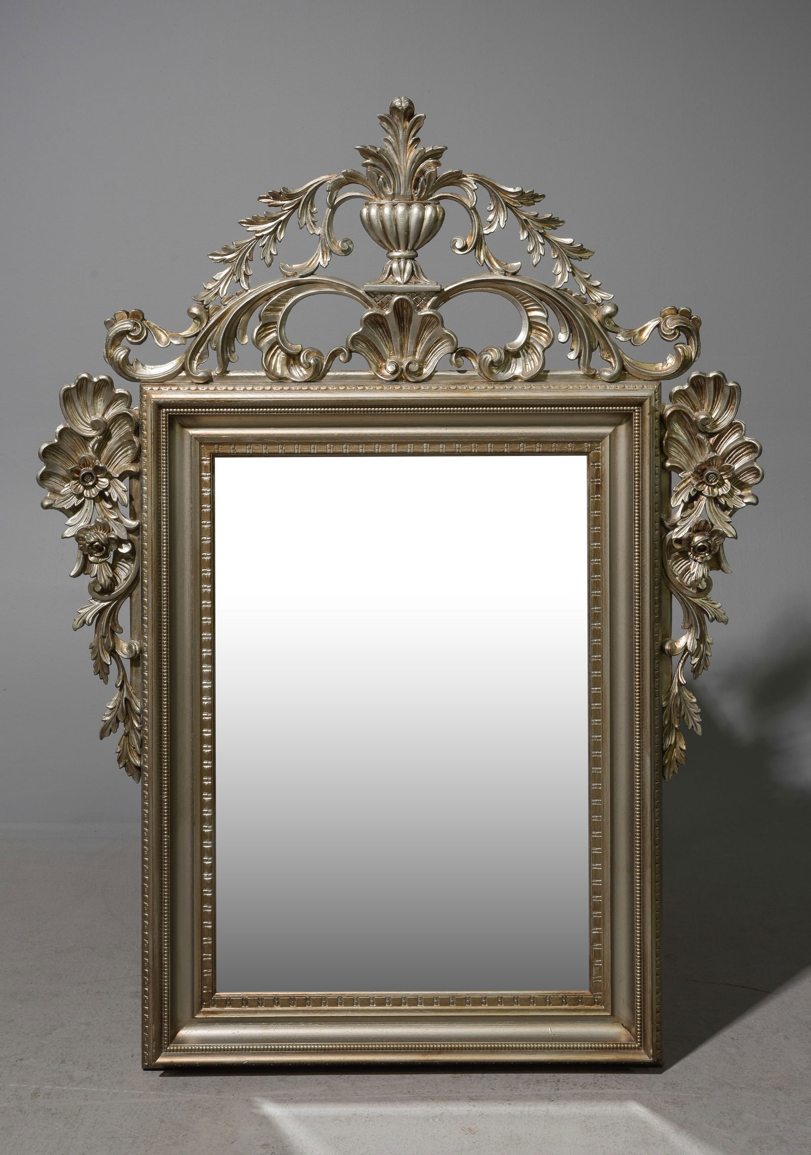 Italian / French Style Brushed Silver Mirror (1 of 3)