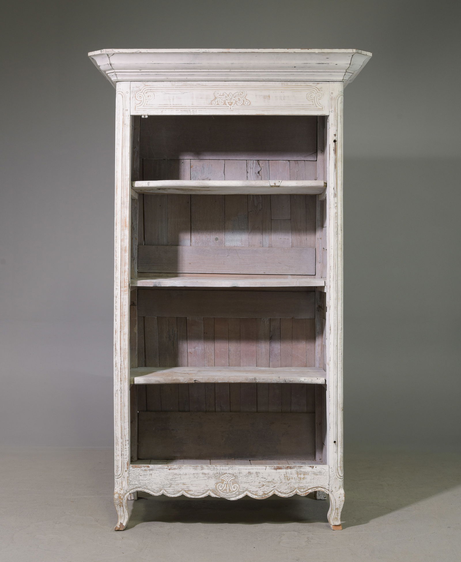 French Regency Style Painted Open Bookcase (1 of 5)