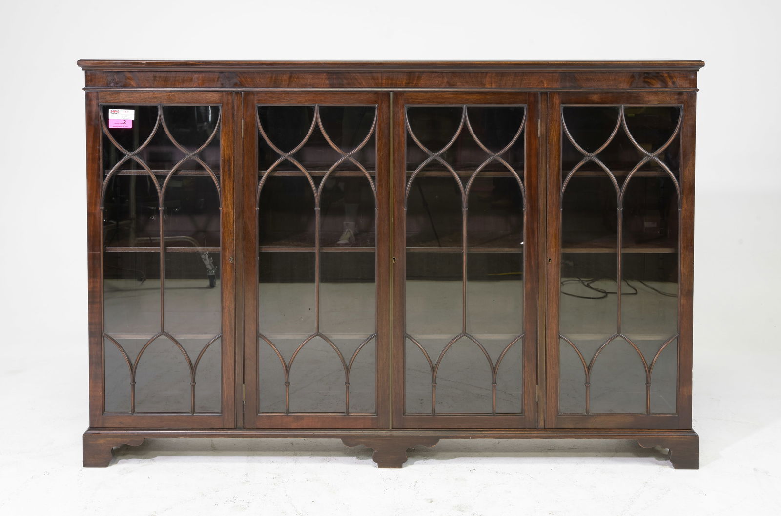 English Mahogany Four Door Bookcase c.1930's (1 of 3)