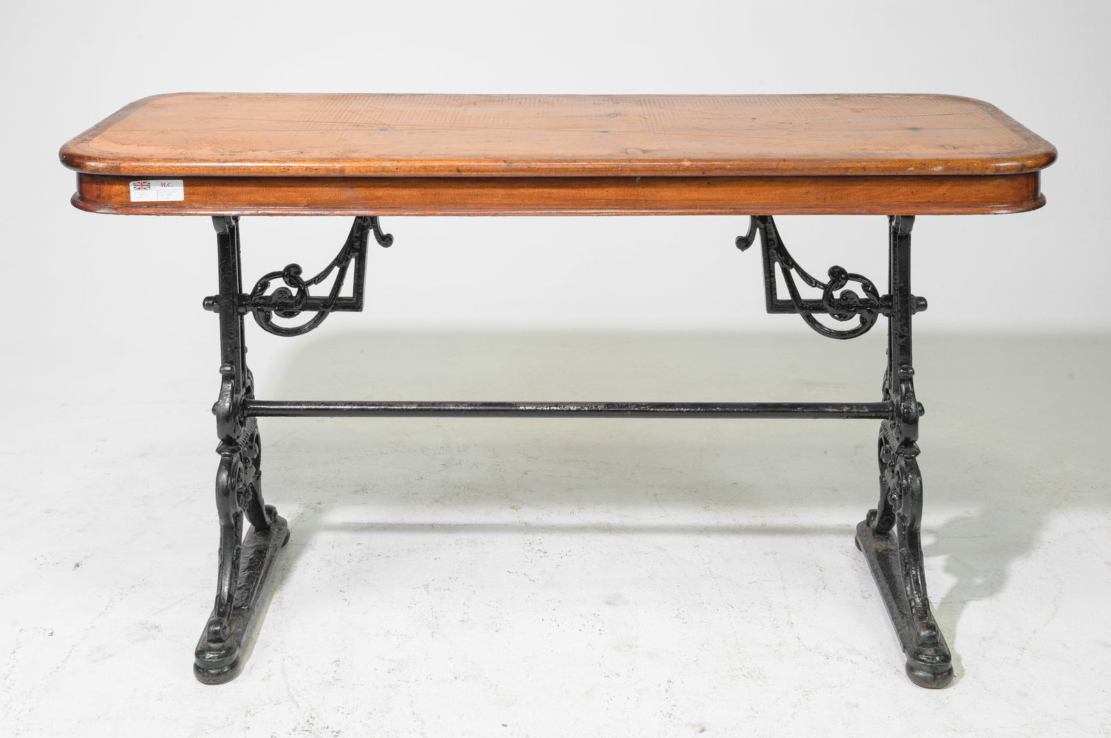 British Rectangular Iron Base Pub / Bistro Table (1 of 5)