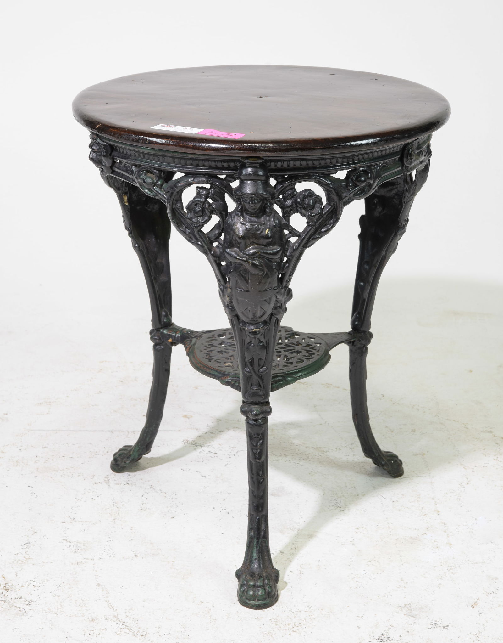 British Iron Base Round Pub / Bistro Table #1 (1 of 2)