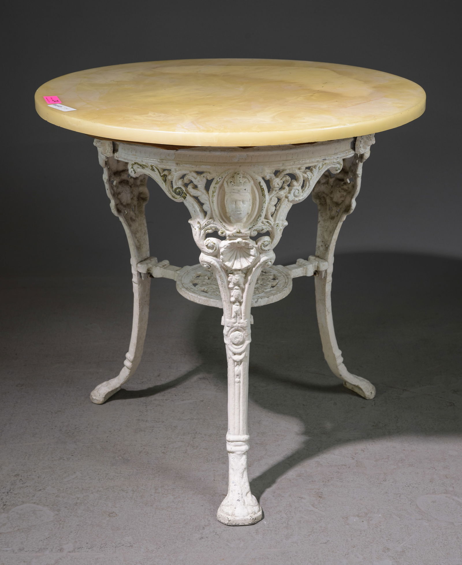 British Painted Iron Base Round Pub / Bistro Table (1 of 5)