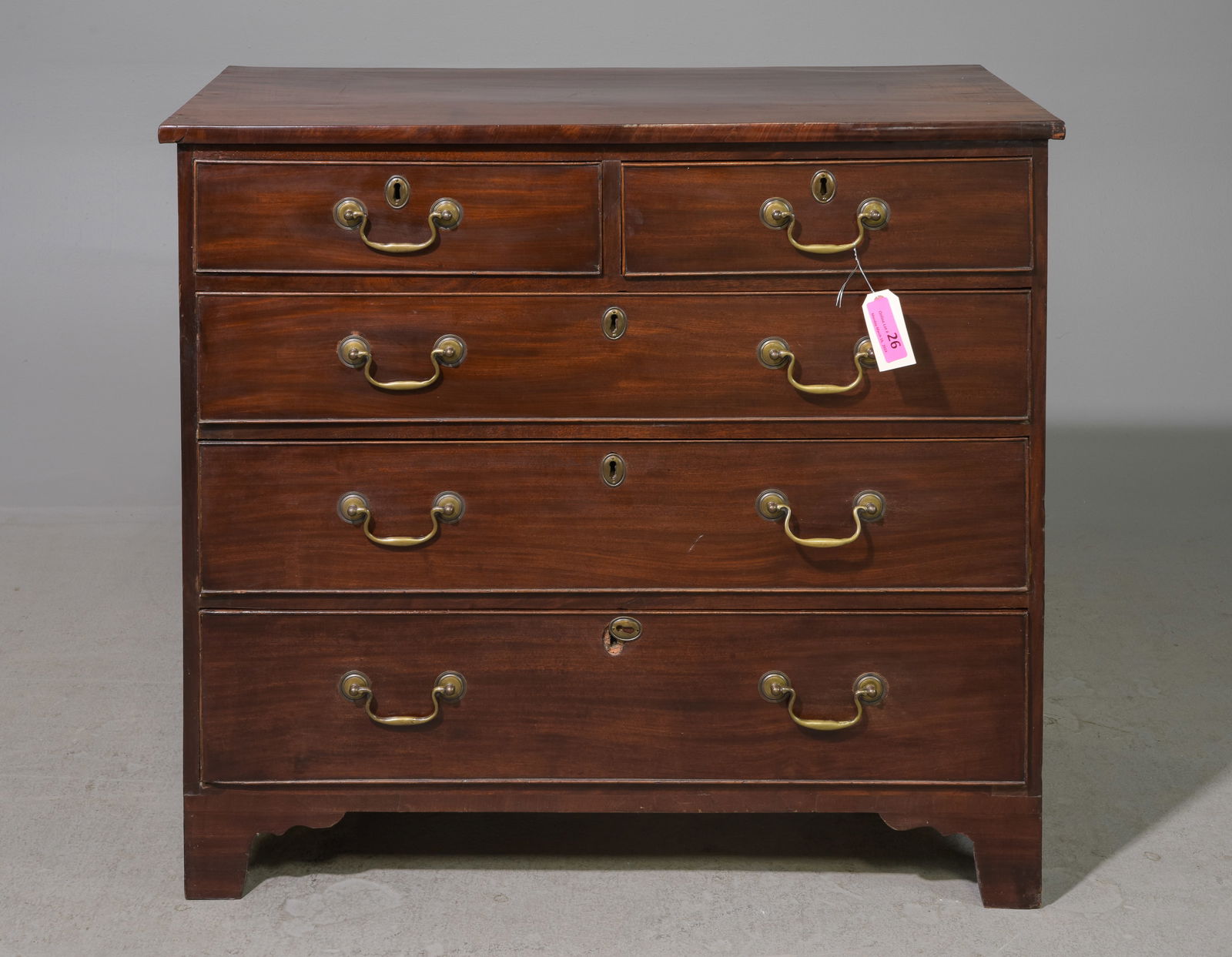 English Mahogany Five Drawer Chest c.1920's (1 of 5)