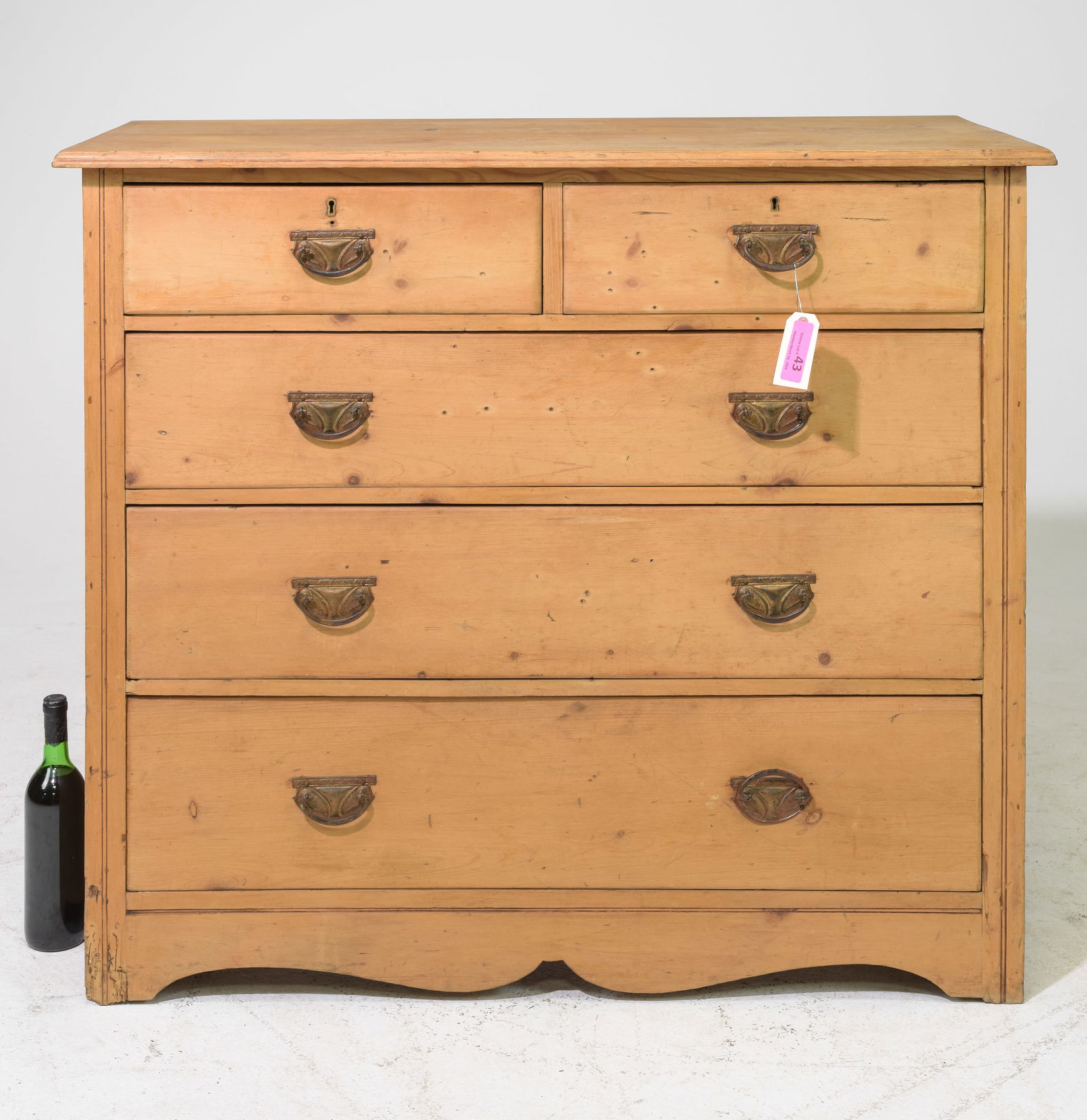 English Pine Five Drawer Chest c.1930's-40's (1 of 6)