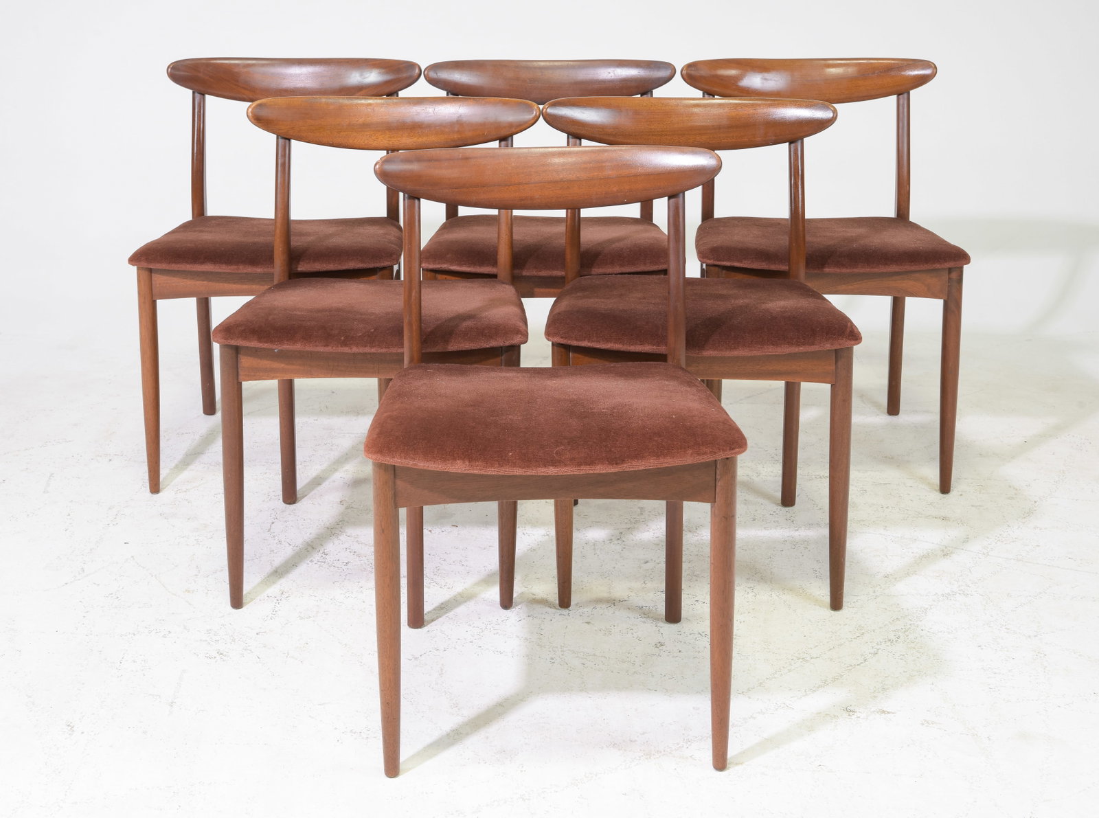 Set of 6 Mid Century Modern Dining Chairs: Set of 6 Danish Modern Style Dining Chairs - 30 in tall x 20 x 20, Seat height is 18 inches