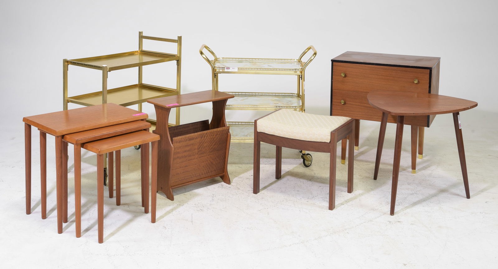 7pcs Mid Century Modern Carts, Nest, Chest, Etc. (1 of 7)