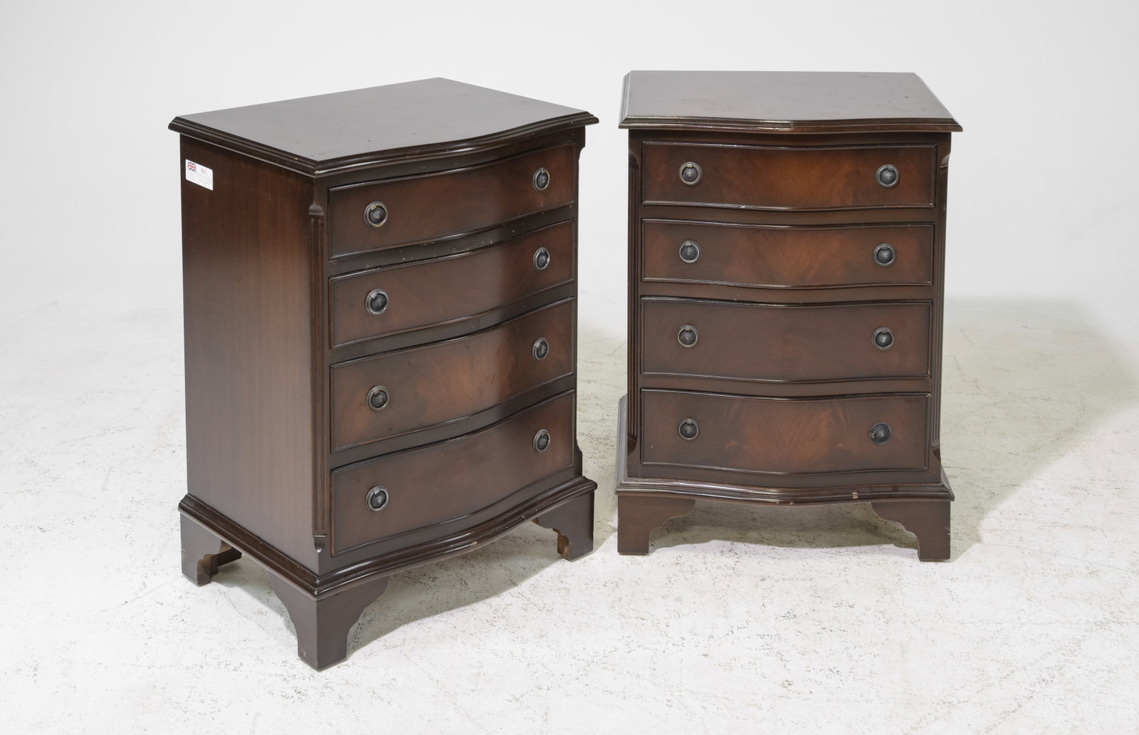 Pair of English Mahogany Occasional Chests: Pair of English Mahogany Occasional Chests / Nightstands - 28.5 in tall x 21 x 16.5