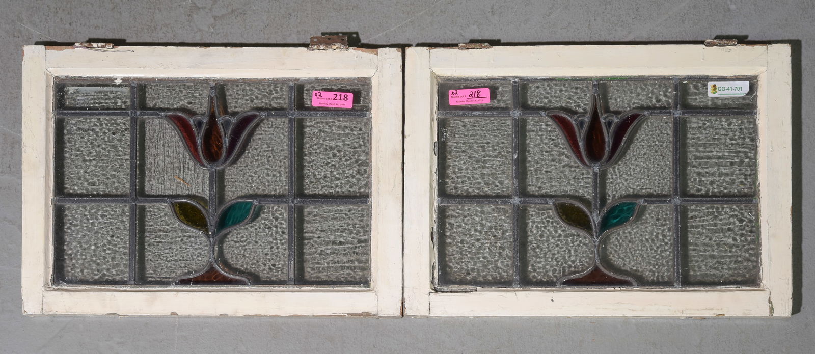 Two British Stained Leaded Glass Windows (1 of 3)