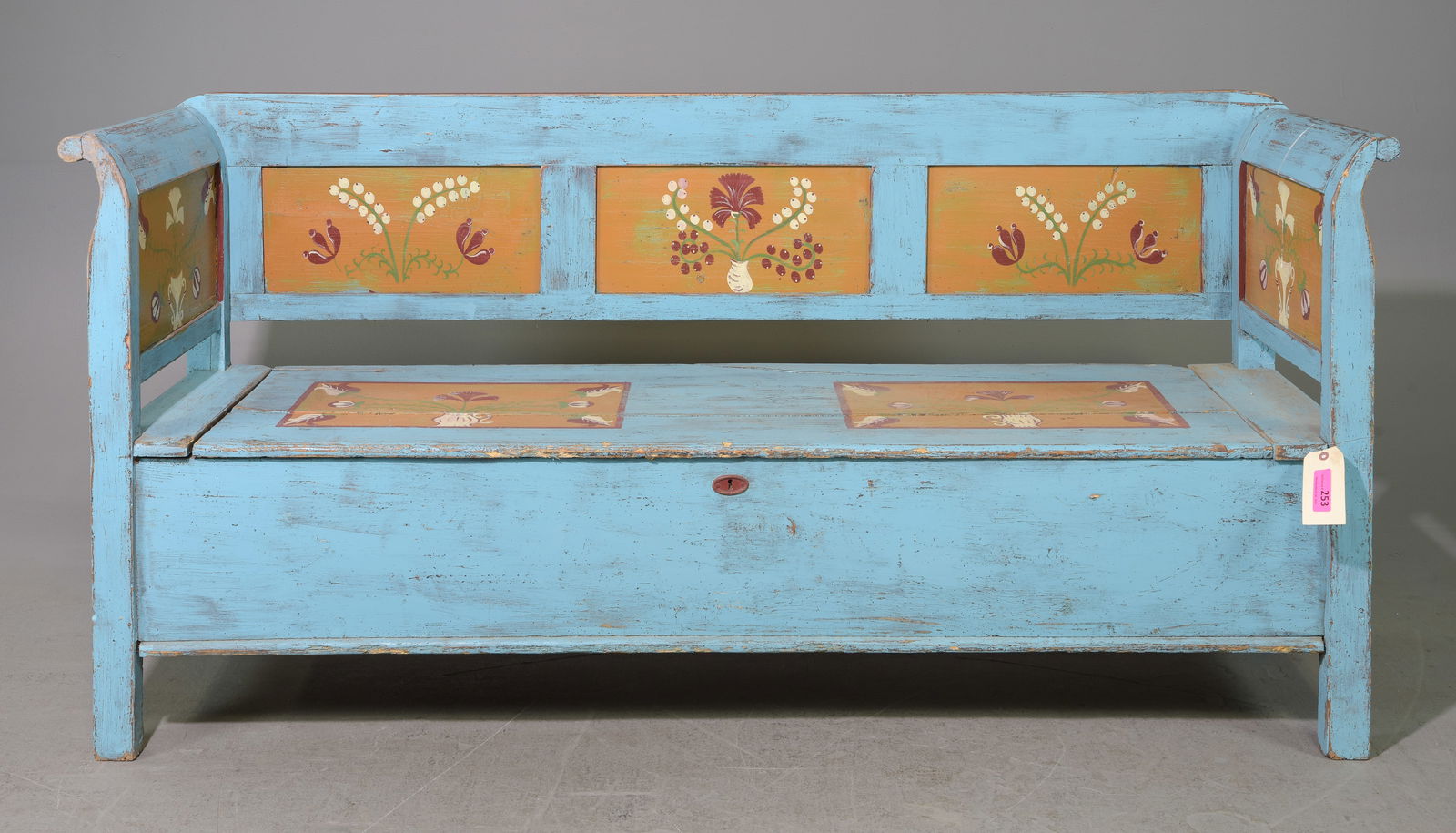 Continental Painted Pine Kitchen / Farmhouse Bench (1 of 6)