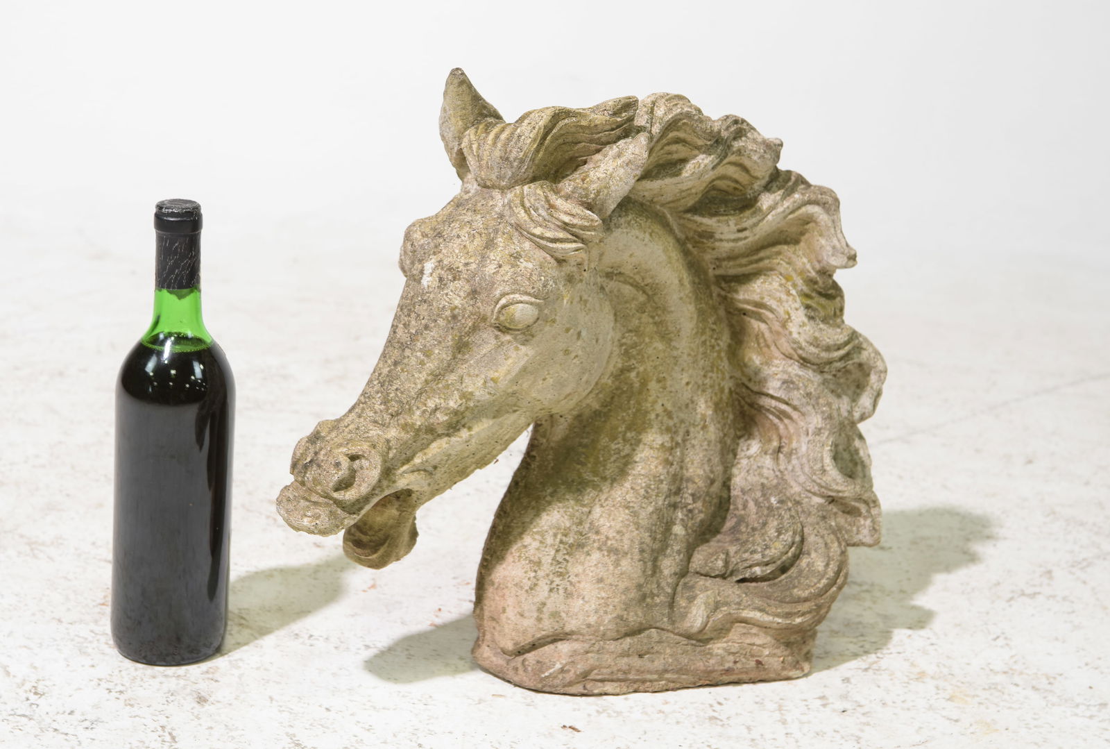 Cast Stone / Concrete Horse Head (1 of 3)