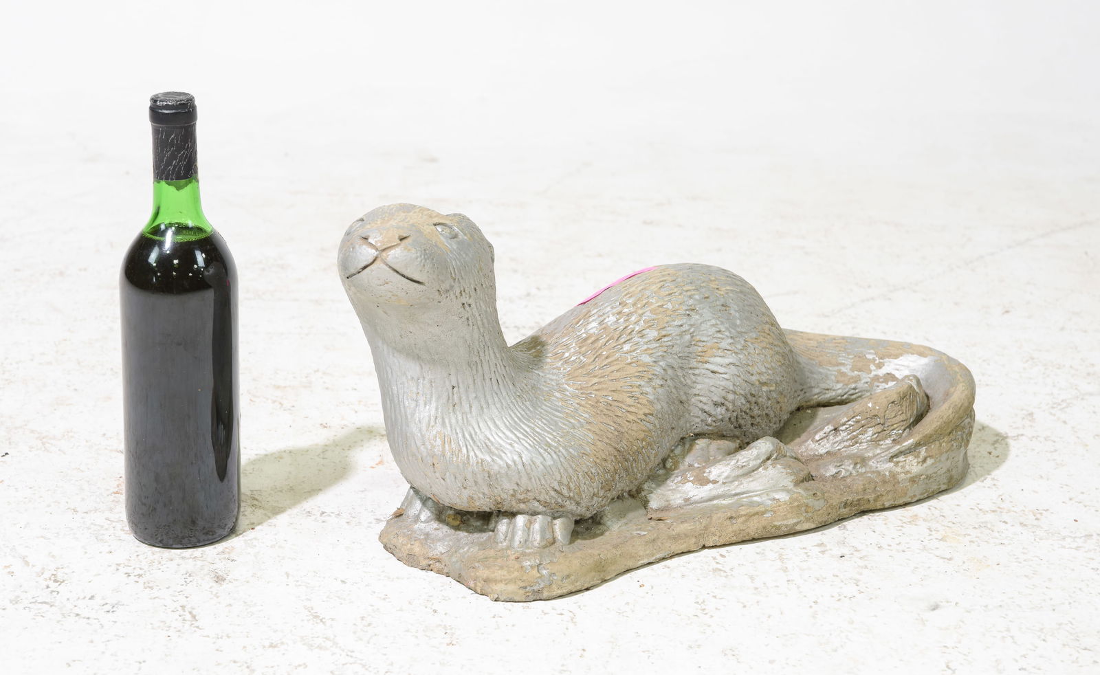 Cast Stone / Concrete Painted Otter #1 (1 of 3)