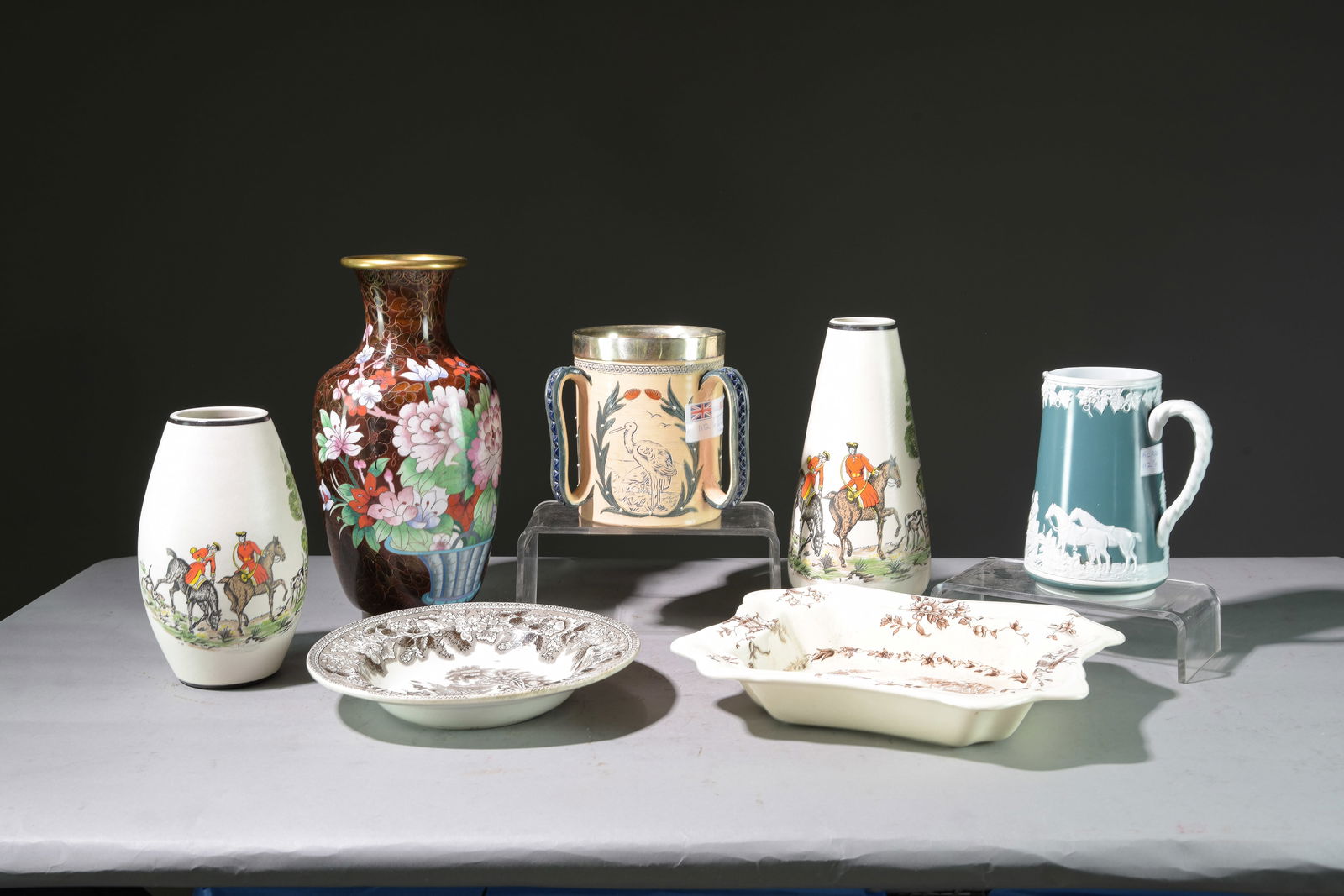 7pcs Assorted China - Cloisonne Vase, Etc. (1 of 8)