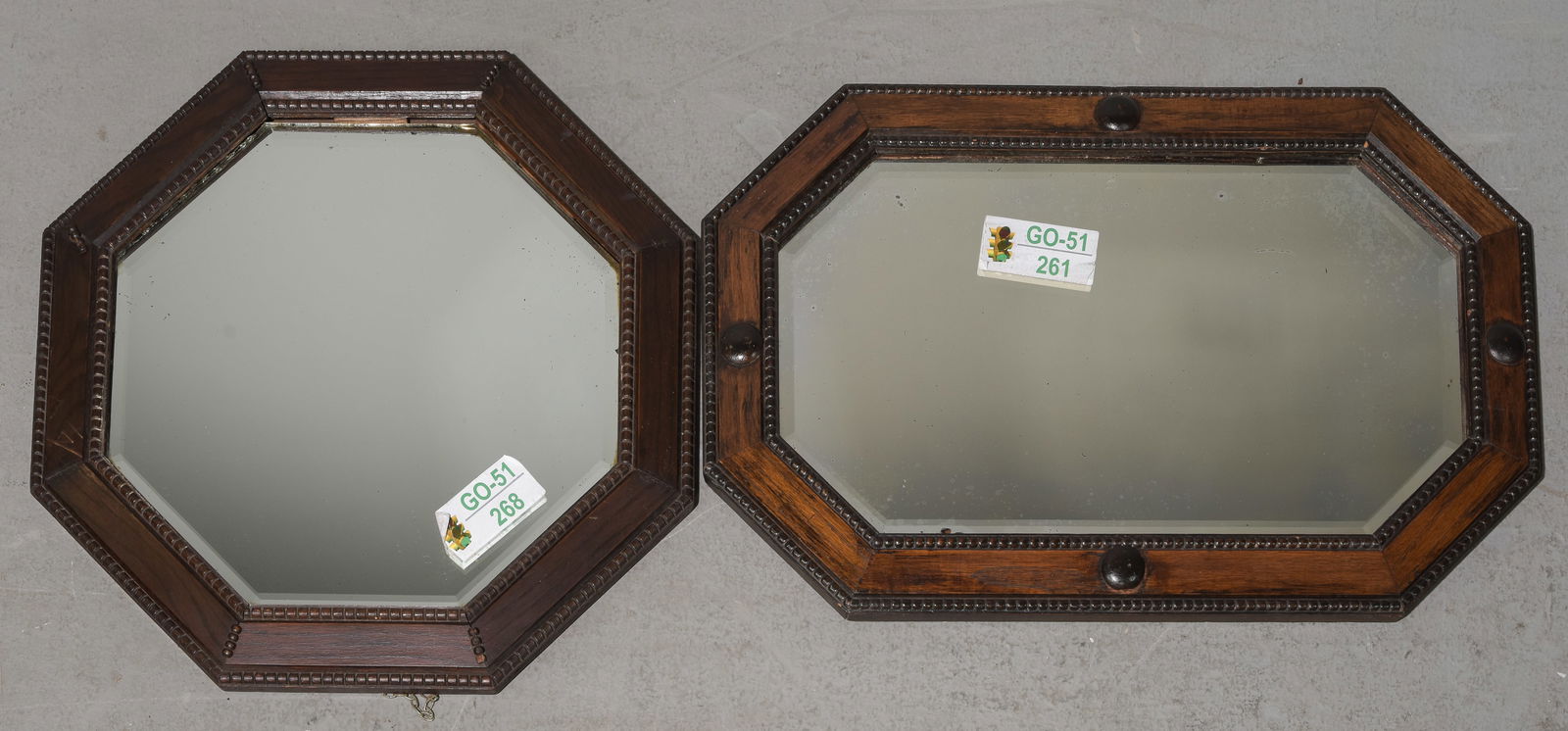 2 Jacobean Oak Framed Mirrors (1 of 3)