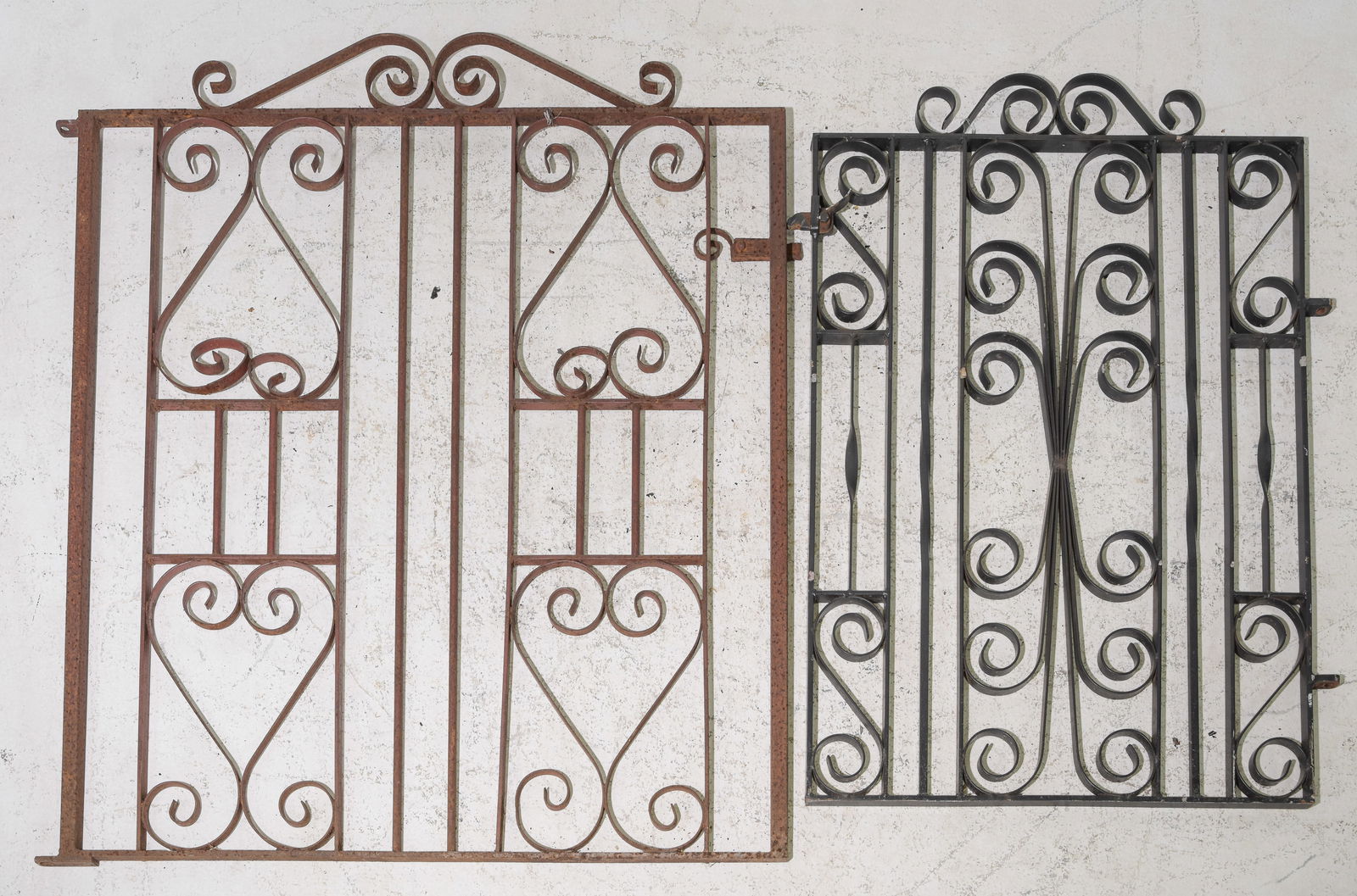 2 Wrought Iron Window / Panels (1 of 4)