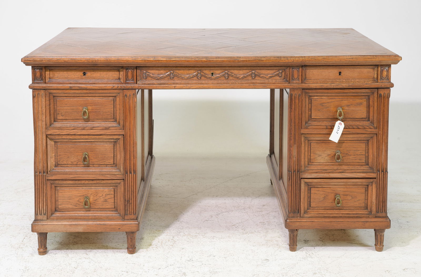 Louis XVI Style Oak Desk c.1930's (1 of 9)