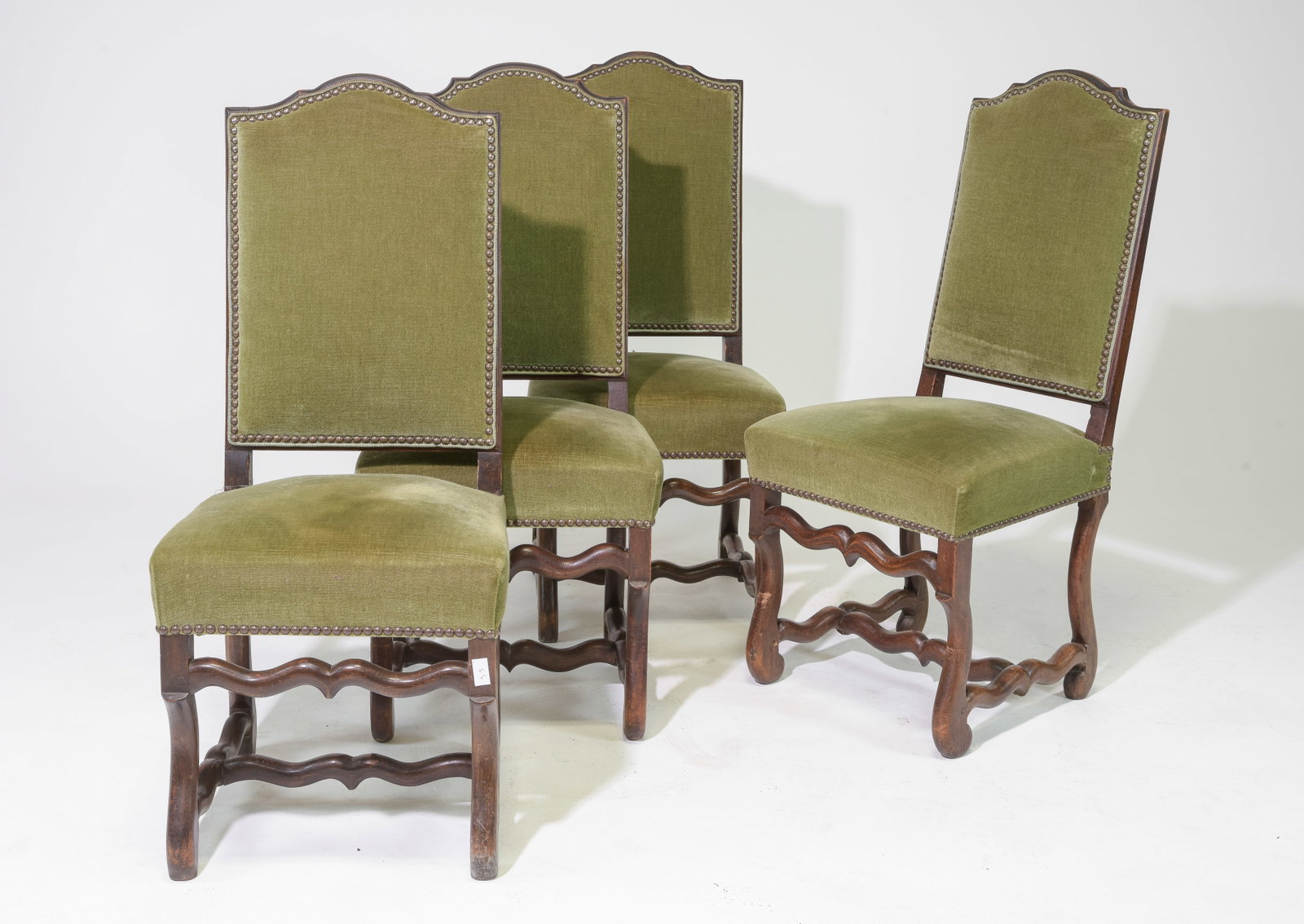 Set of 4 French Mouton Style Dining Chairs: Set of 4 French Mouton Style Dining Chairs - 43 in tall x 20 x 21, Seat height is 19 inches