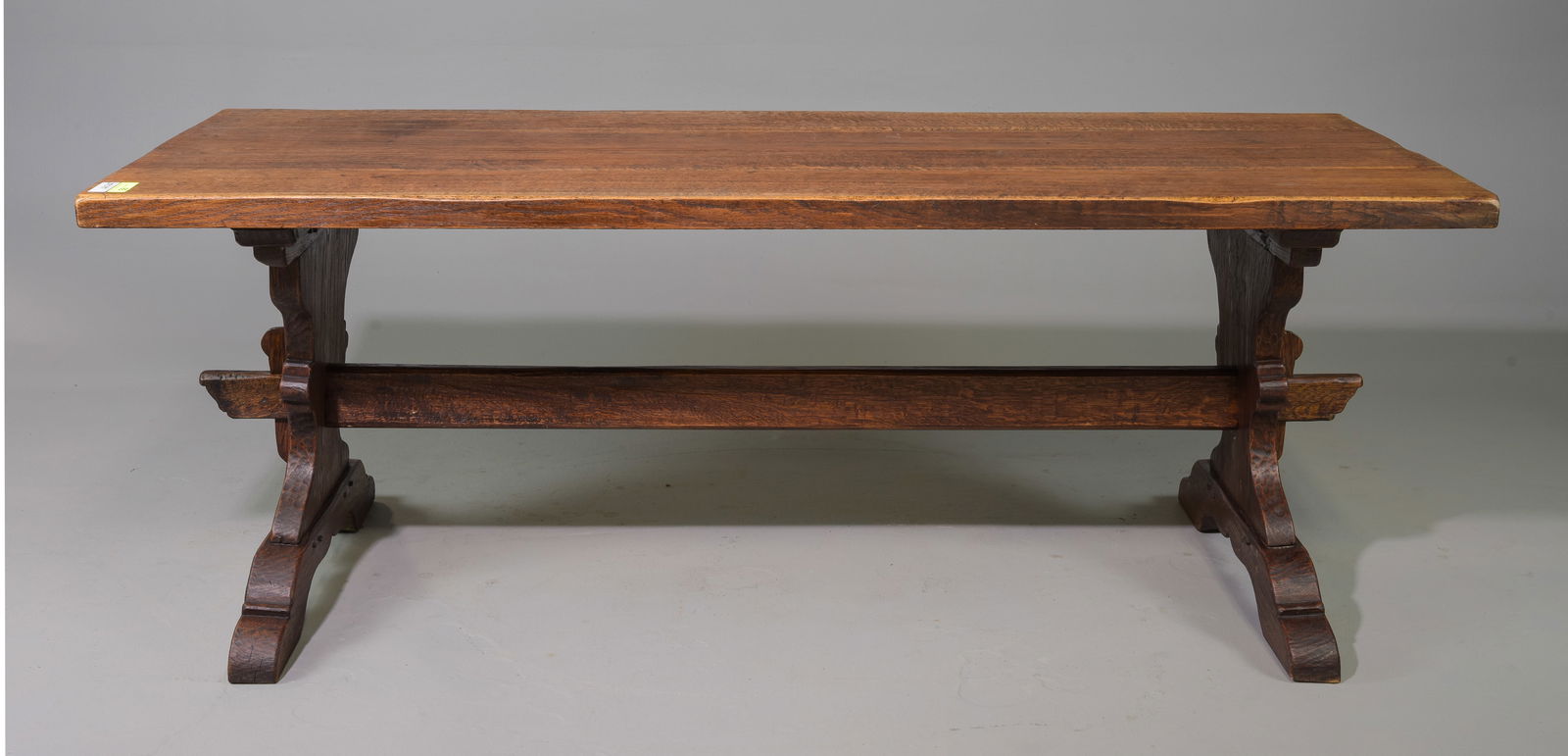 Oak Farmhouse Style Trestle Base Table (1 of 3)