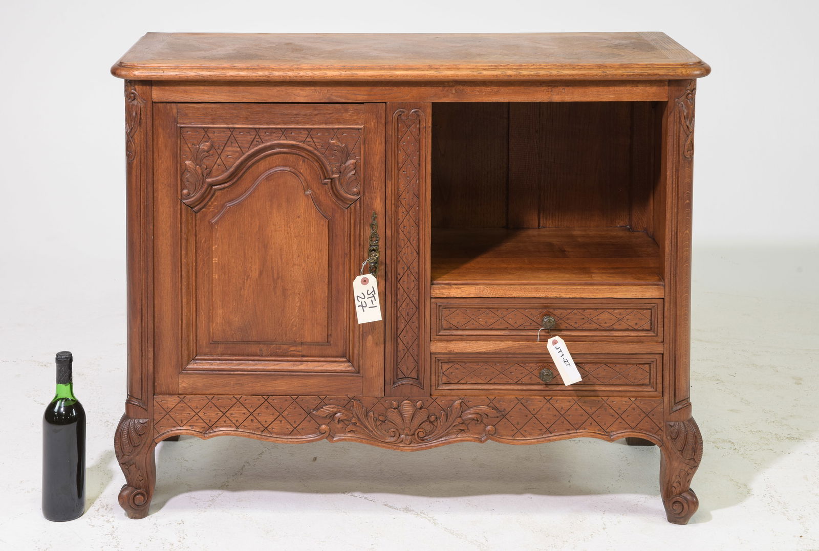 Louis XV Style Oak Hall Cabinet with Niche (1 of 6)