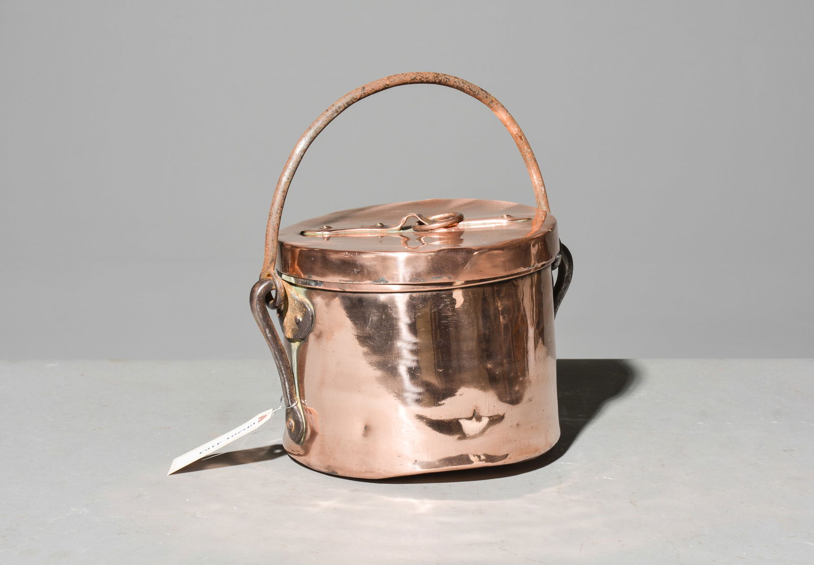 French Polished Copper Pot with Lid (1 of 3)