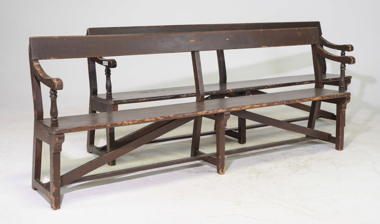 Two Continental Long Farmhouse Benches (1 of 6)