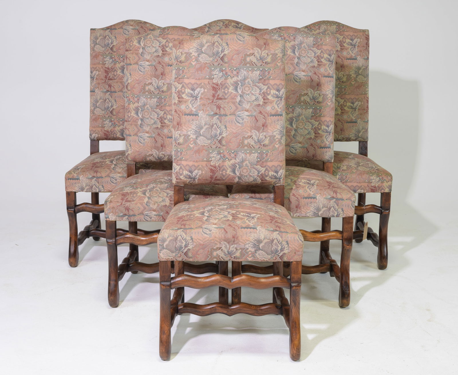 Set of 6 French Mouton Style Walnut Chairs (1 of 5)