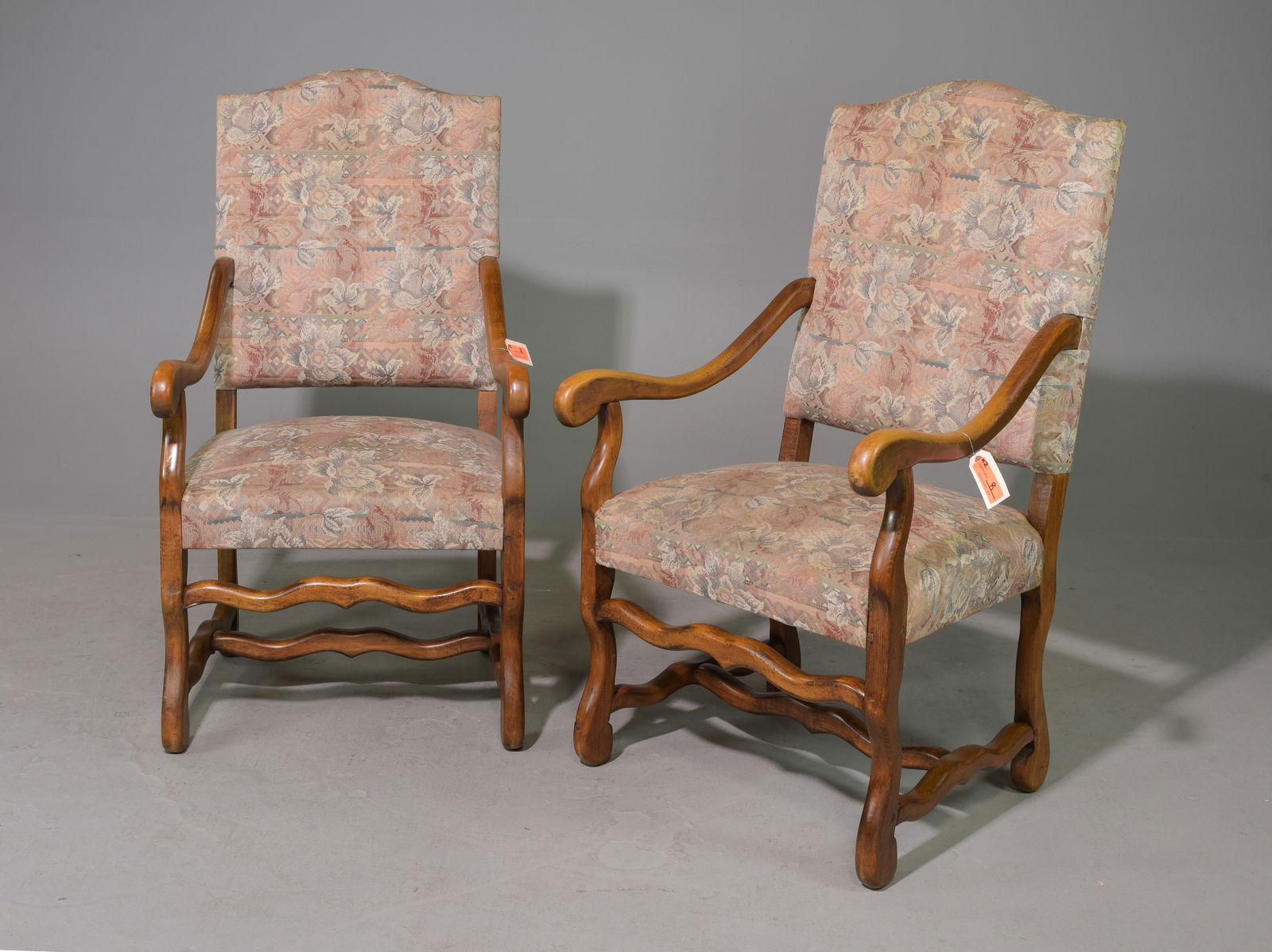 Pair of French Walnut Mouton Style Arm Chairs (1 of 5)