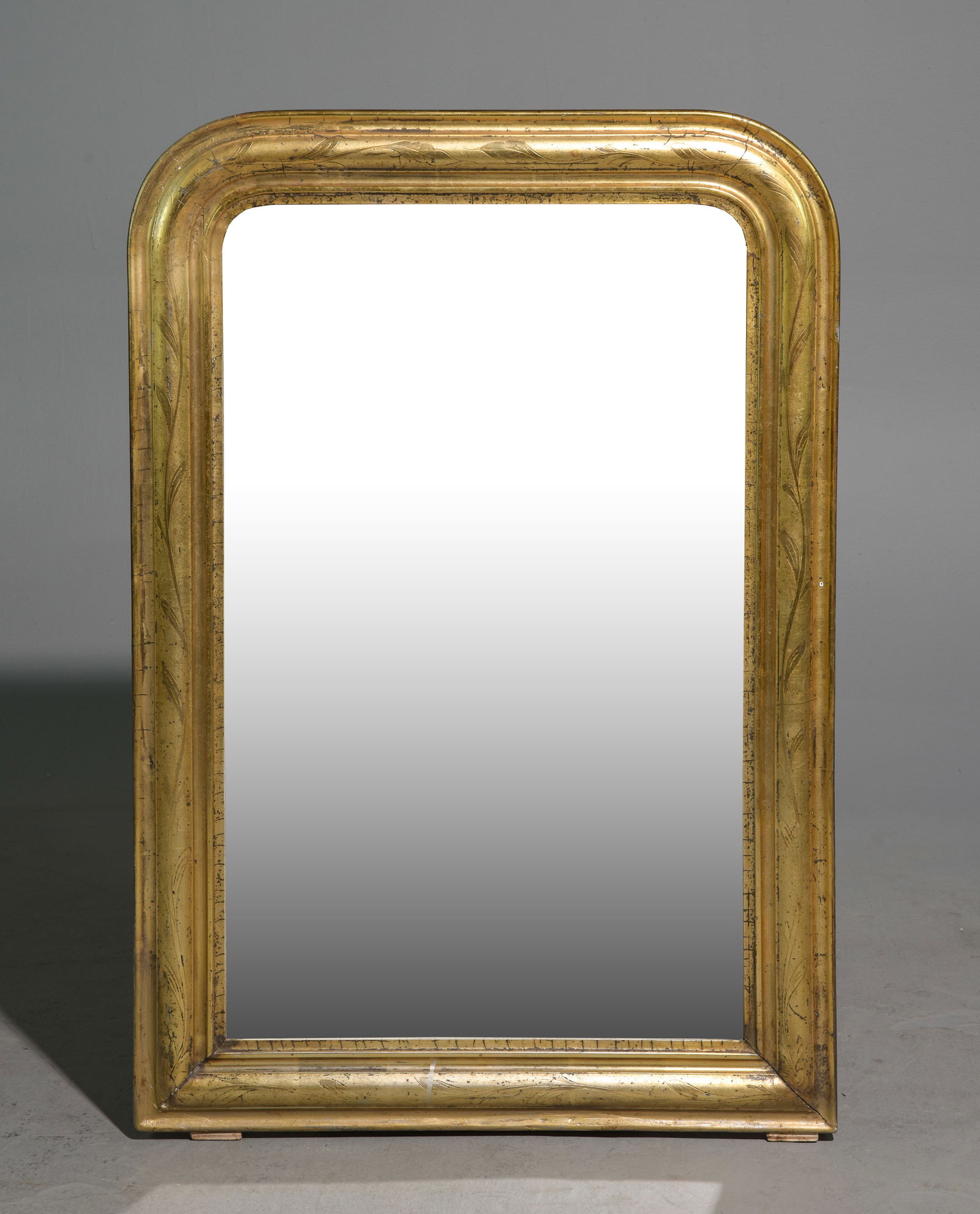 Louis Philippe Style Small Gold Gilt Framed Mirror (1 of 4)