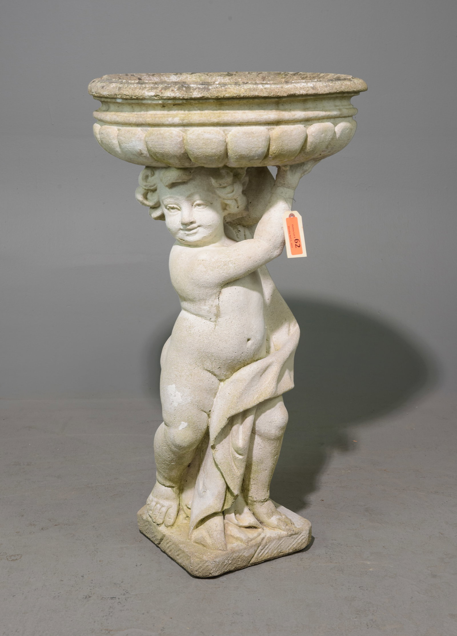 Cast Stone / Concrete Figural Bird Bath (1 of 6)
