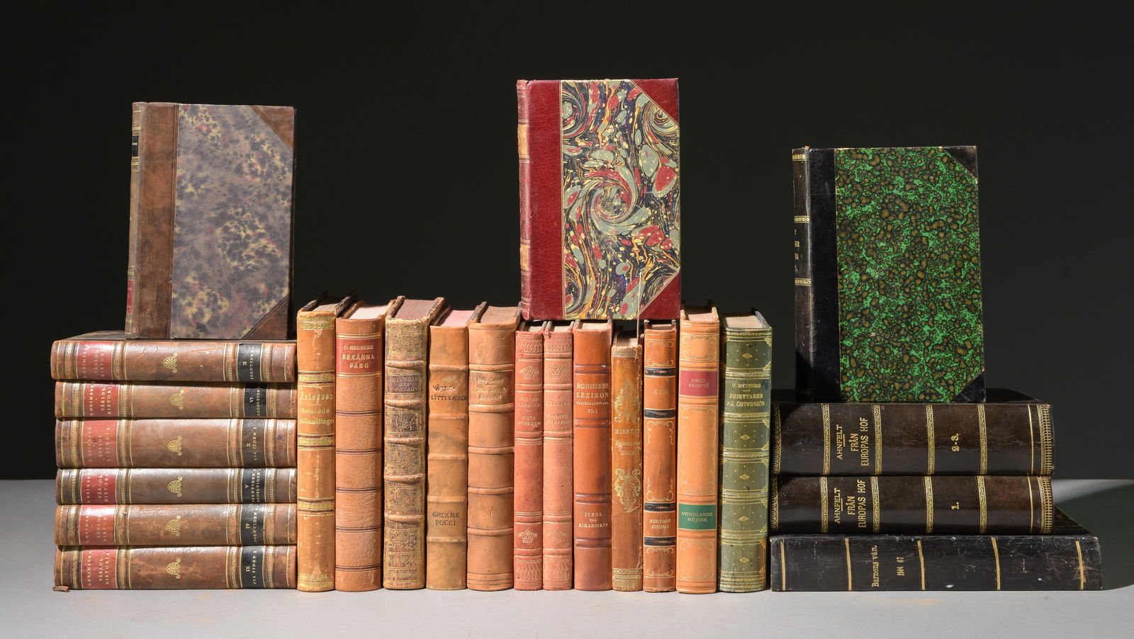 24 Leather Bound European Books (1 of 7)