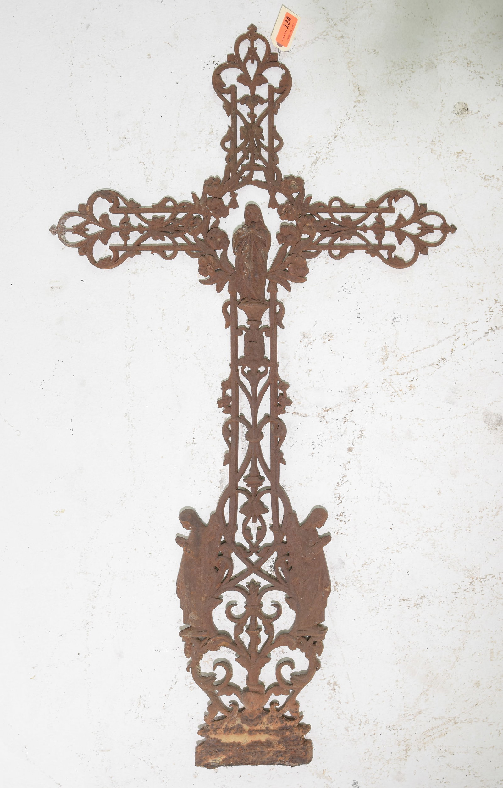 French Iron Cross with Mary #1: French Iron Cross with Mary - 60.5 in tall x 33.5 x 1