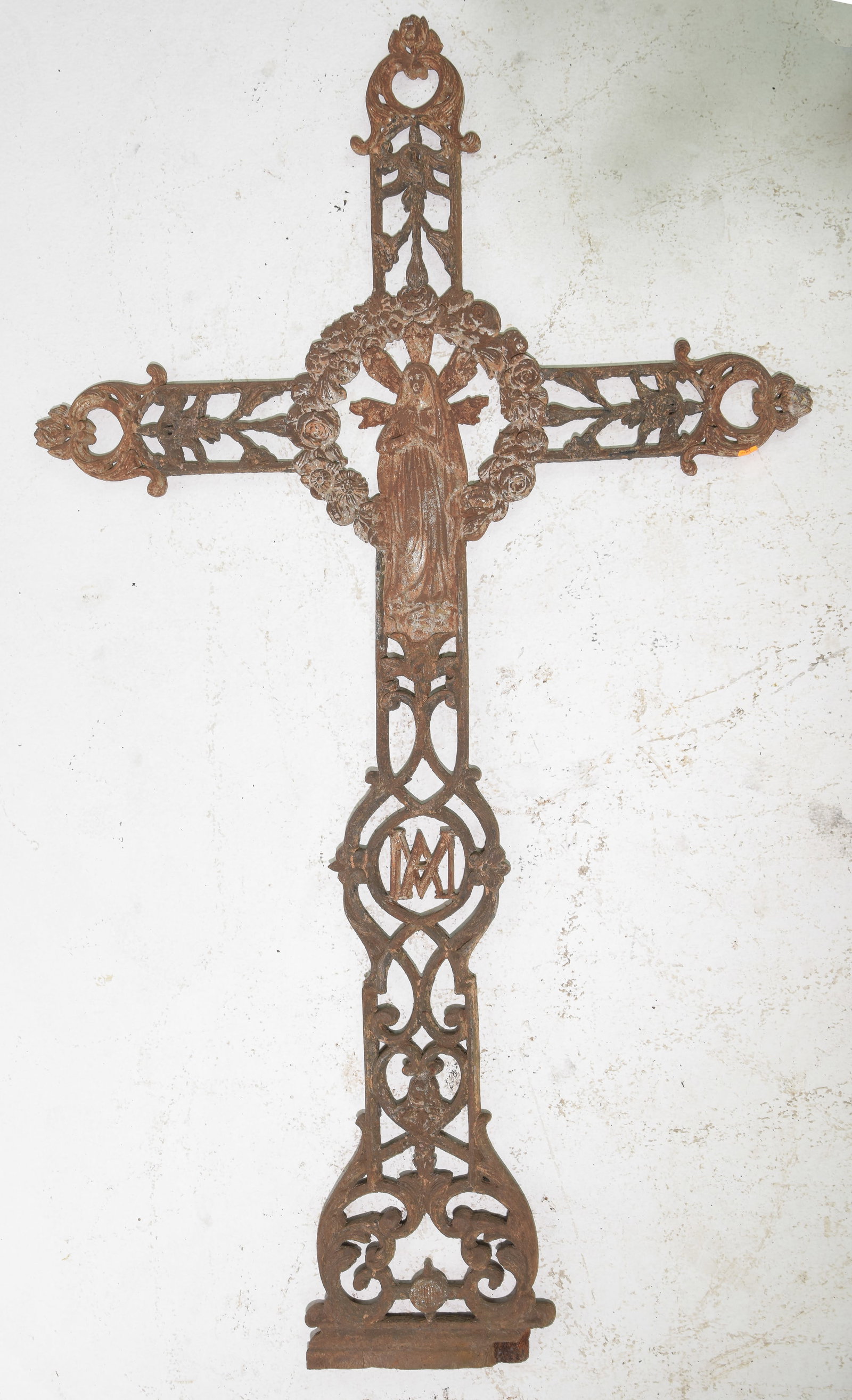 French Iron Cross with Mary #2: French Iron Cross with Mary - 64 in tall x 38 x 1