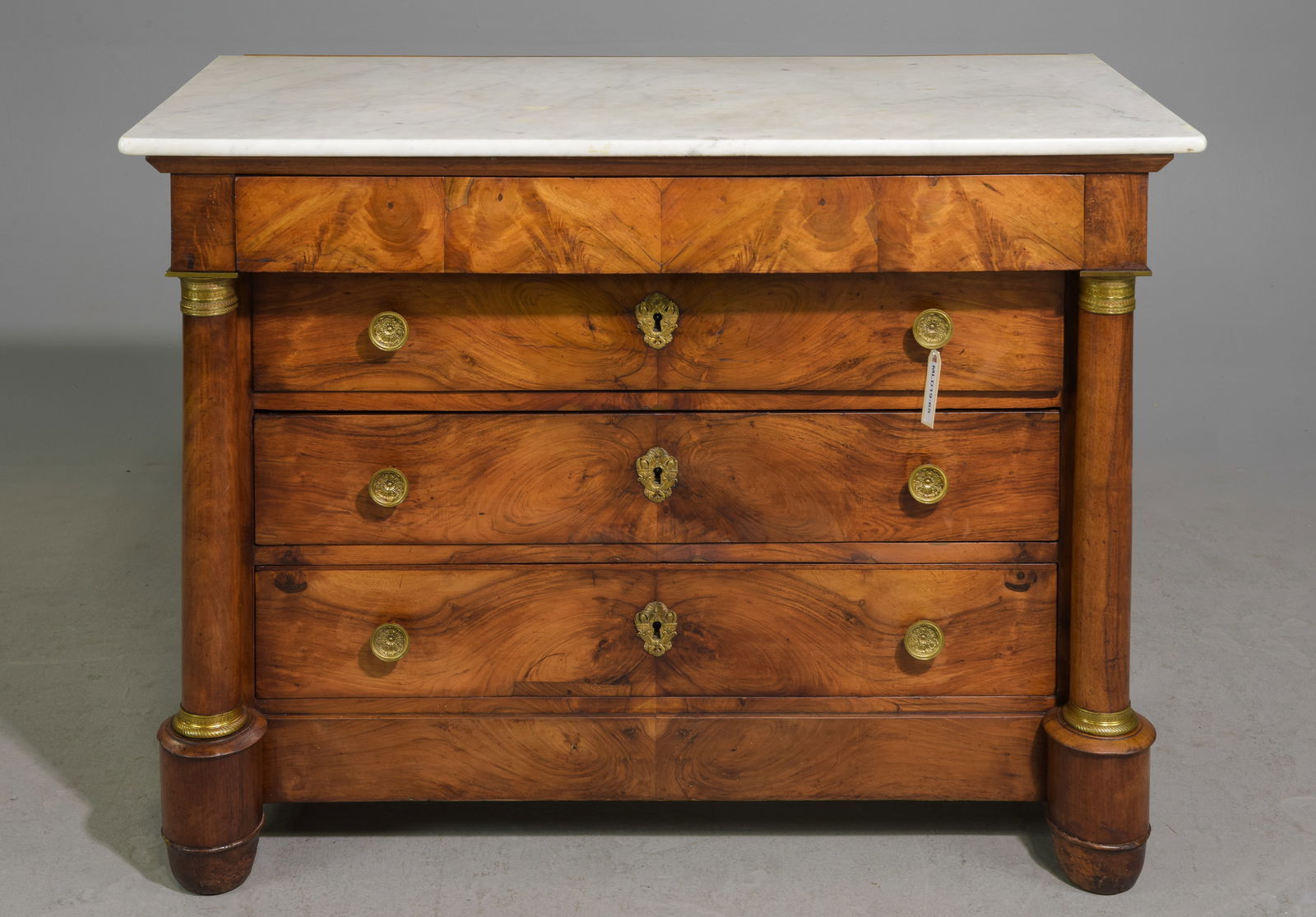 French Empire Style Mahogany Marble Top Chest (1 of 6)