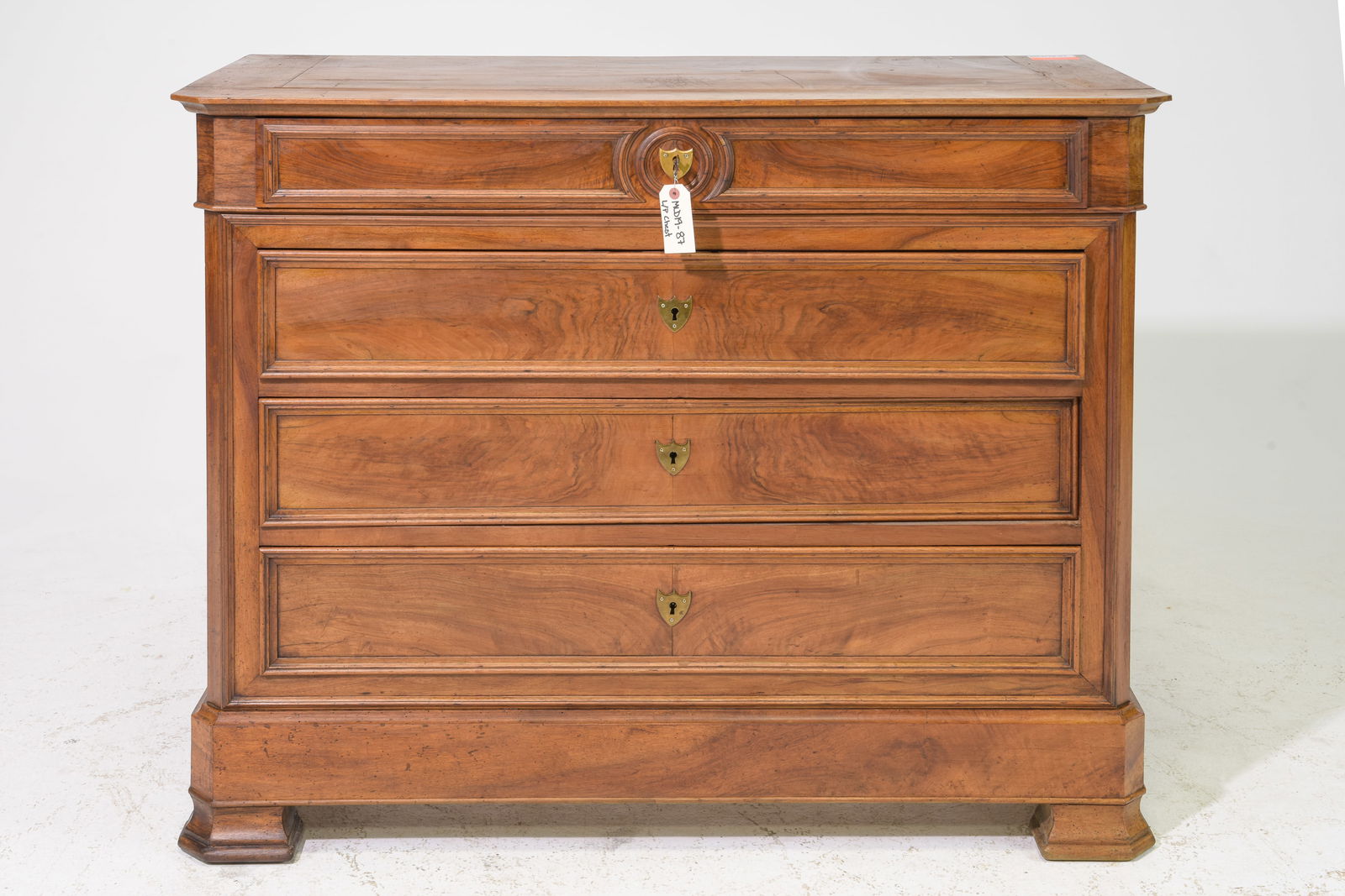 Louis Philippe Style Walnut Chest c.1920's (1 of 6)