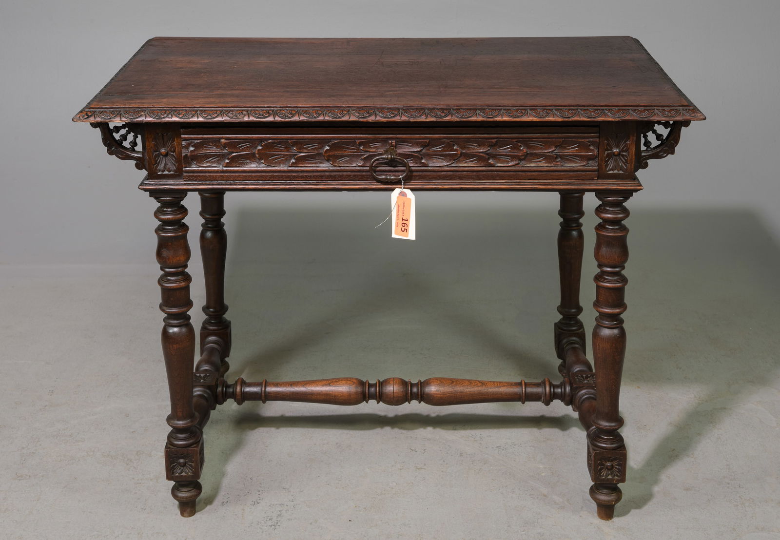 French Breton Style Oak Table with Drawer (1 of 5)