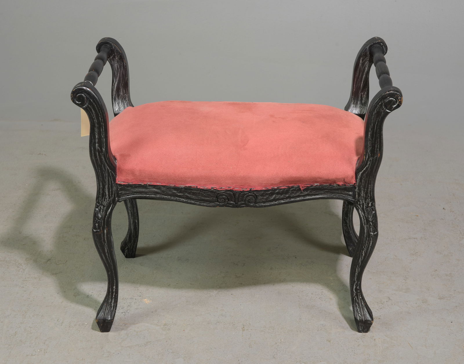 Small French Upholstered Bench / Stool (1 of 3)