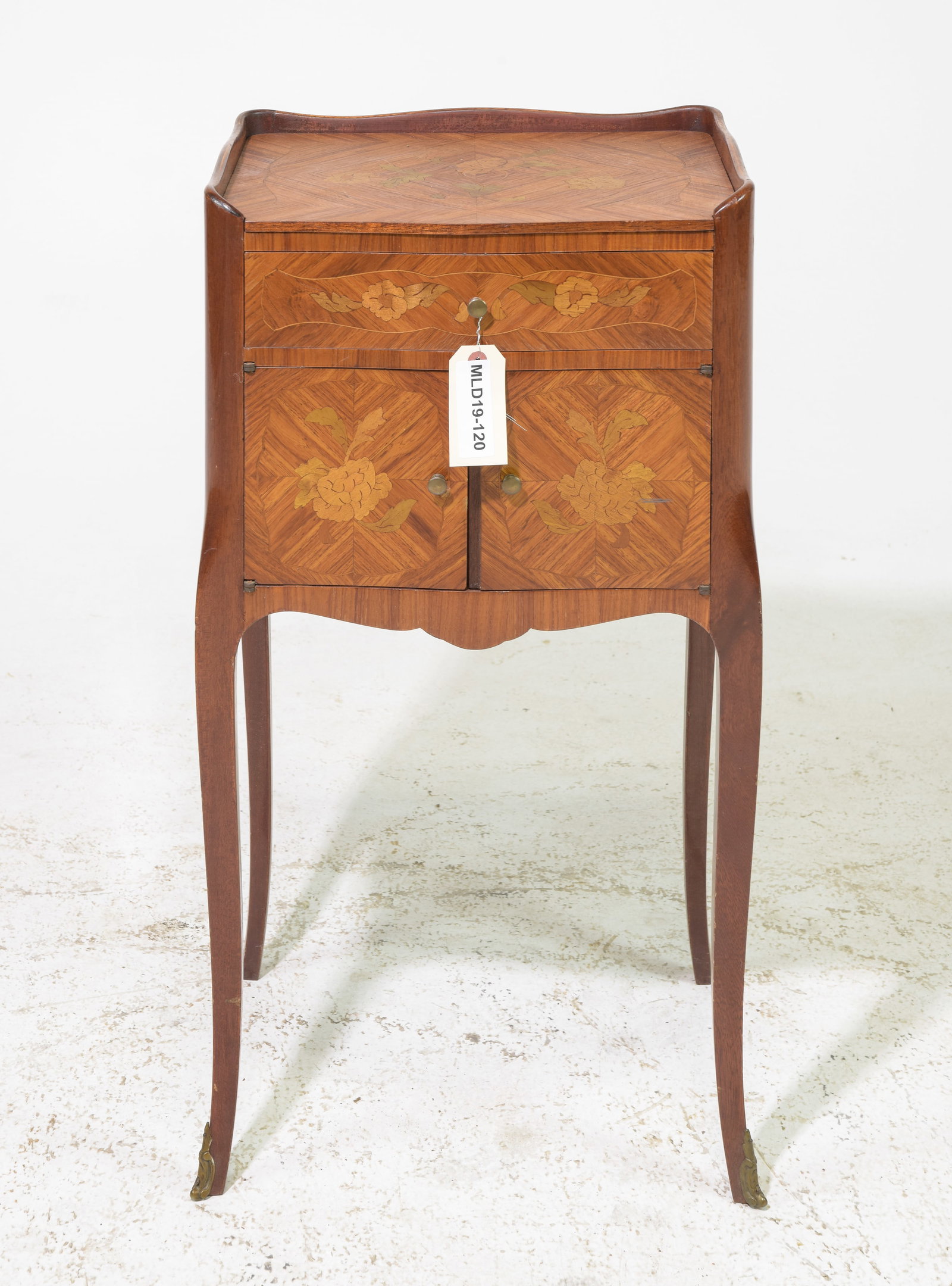 Louis XV Style Oak Nightstand: French Louis XV Style Oak Nightstand - 29 inches tall x 15 x 12