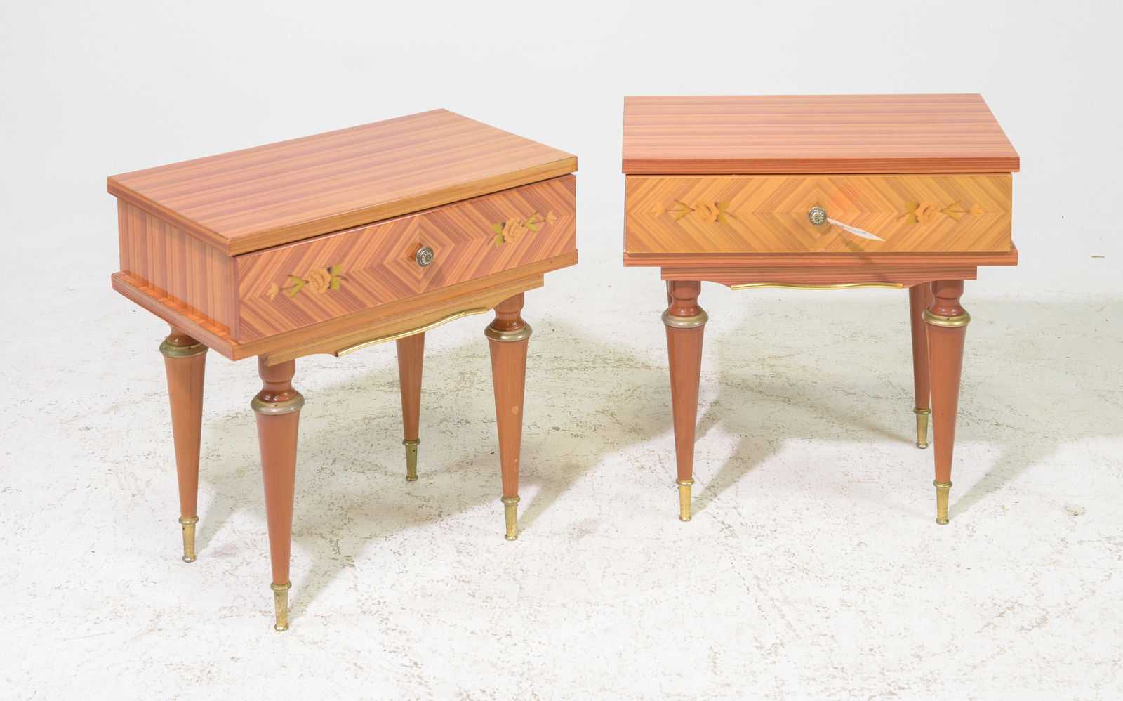 Pair Of French Modern Oak Nightstands (1 of 4)
